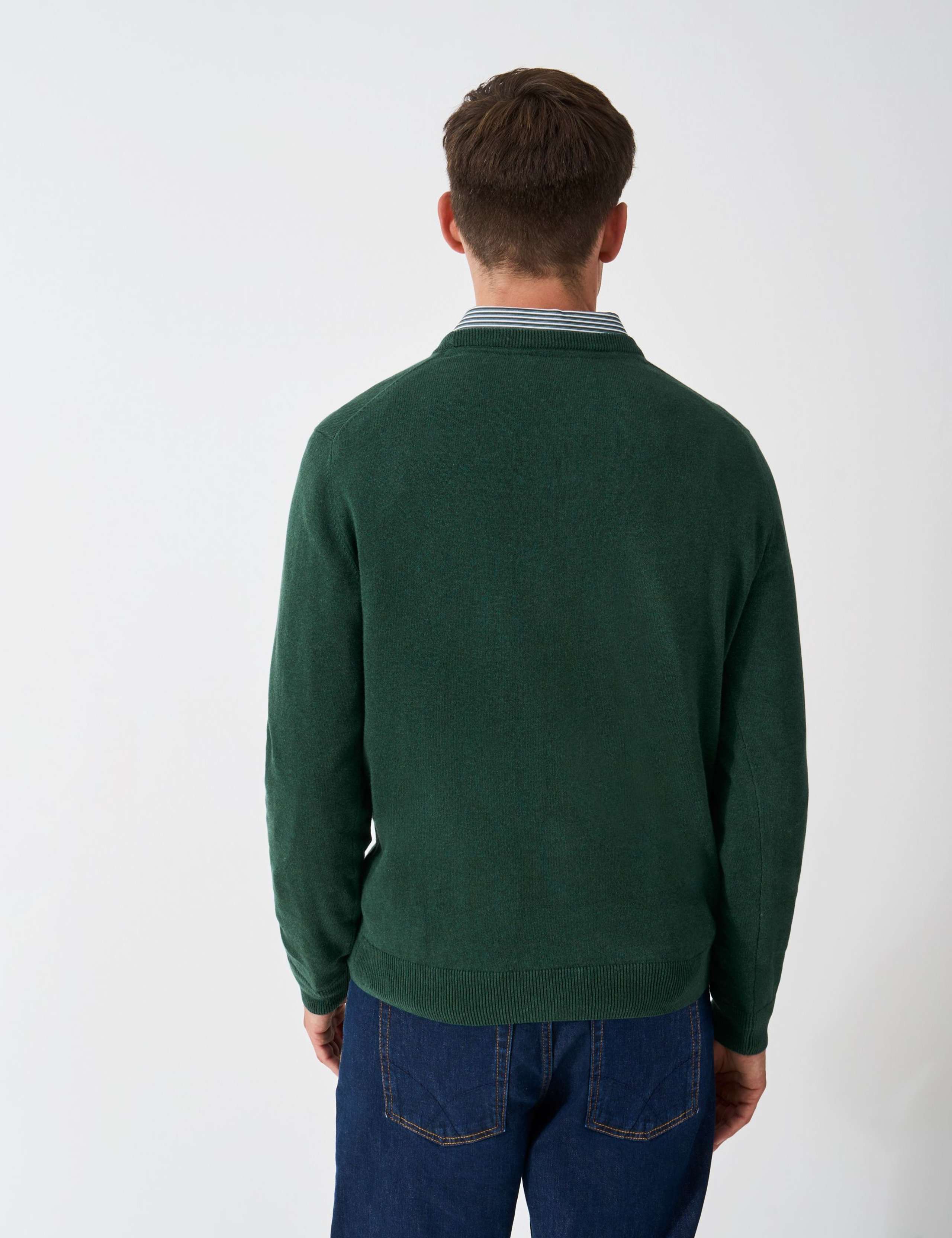 Pure Cotton Crew Neck Jumper 4 of 5