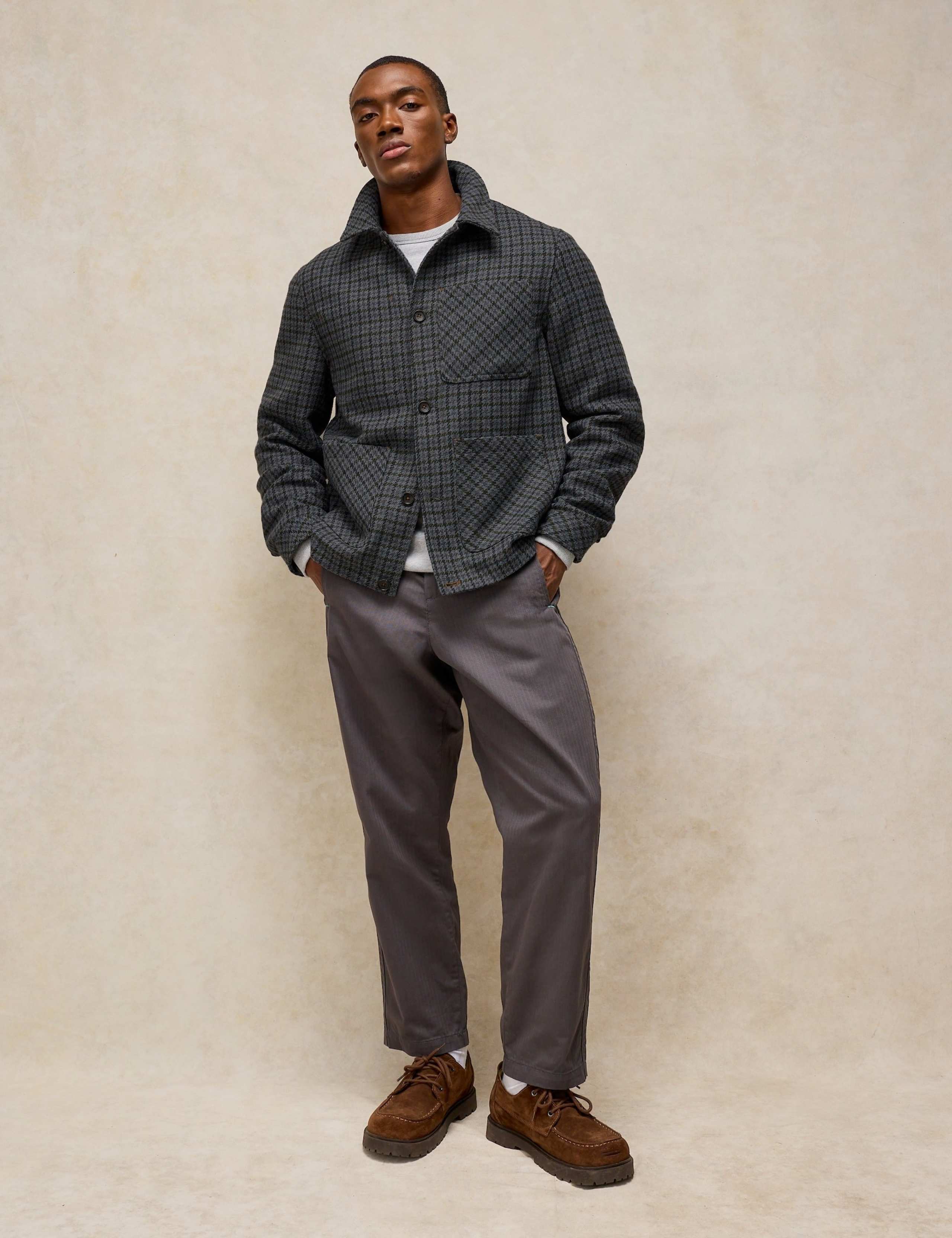 Houndstooth Jacket with Wool 3 of 7