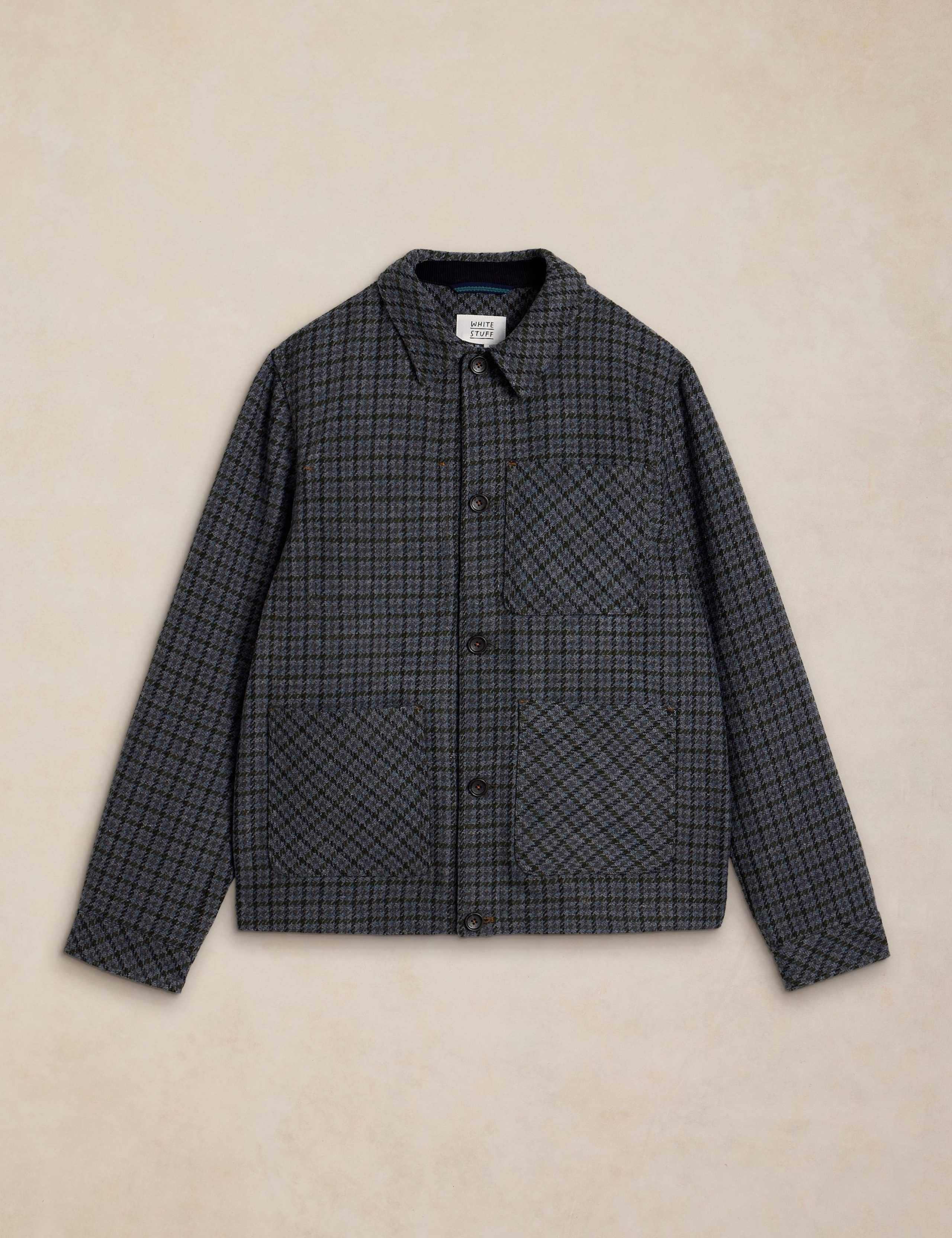 Houndstooth Jacket with Wool 2 of 7