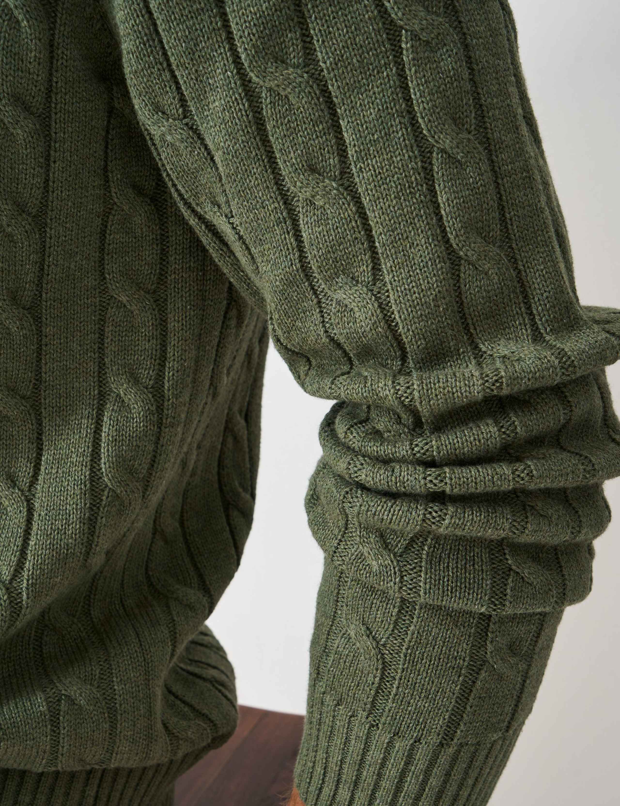Pure Cotton Cable Knit Half Zip Jumper 5 of 5