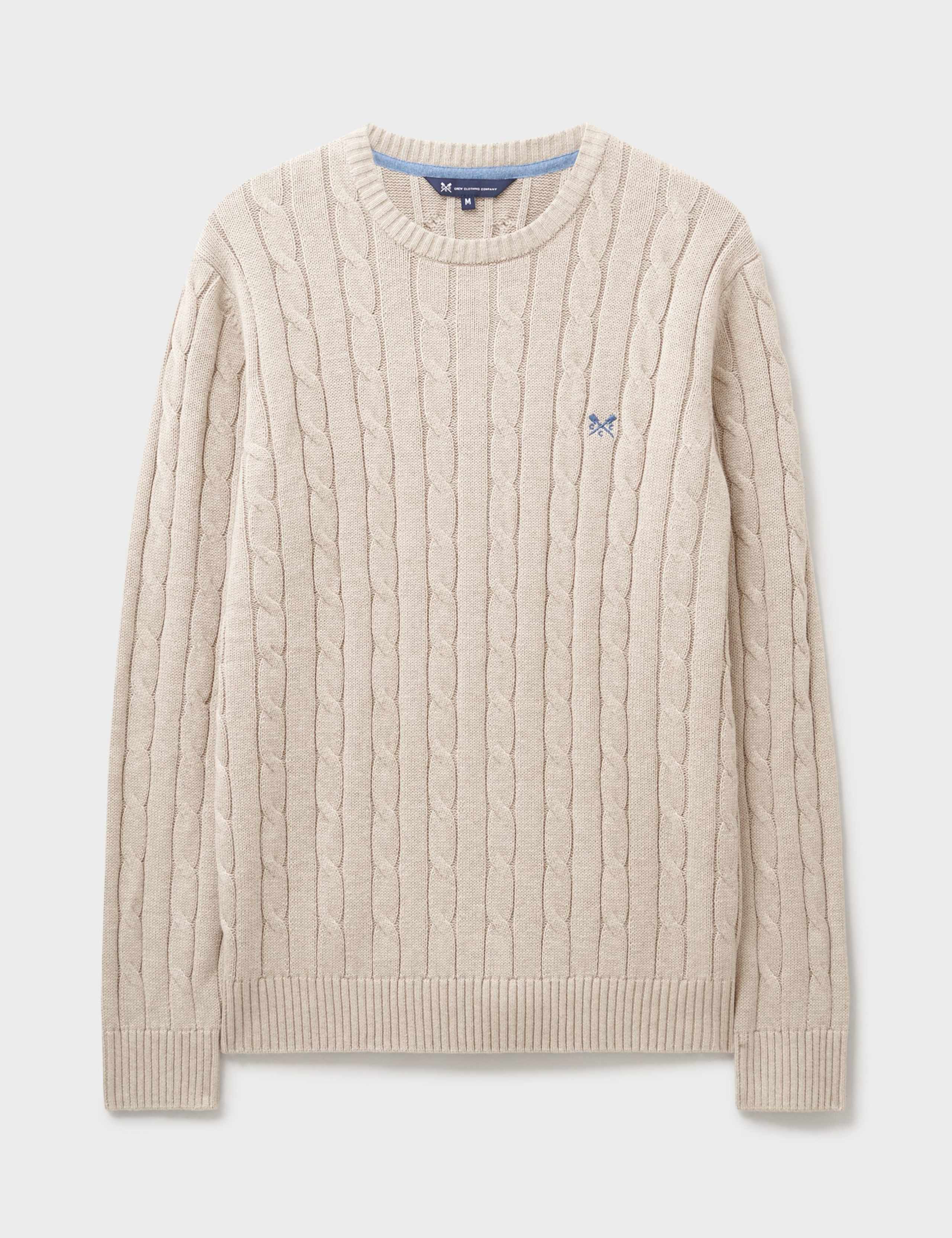Pure Cotton Cable Knit Crew Neck Jumper 2 of 5