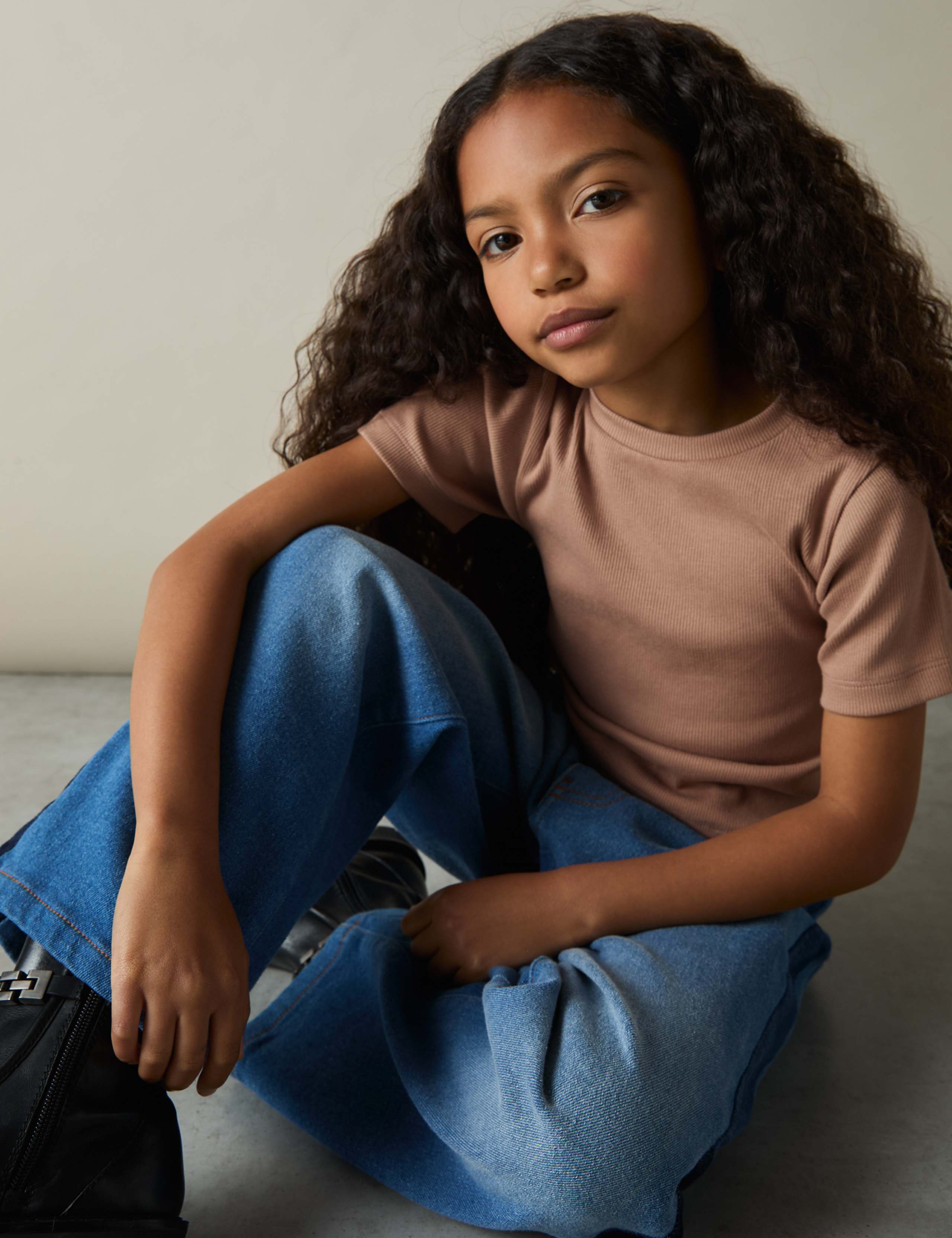 Cotton Rich Ribbed T-Shirt (4-14 Yrs) 3 of 4