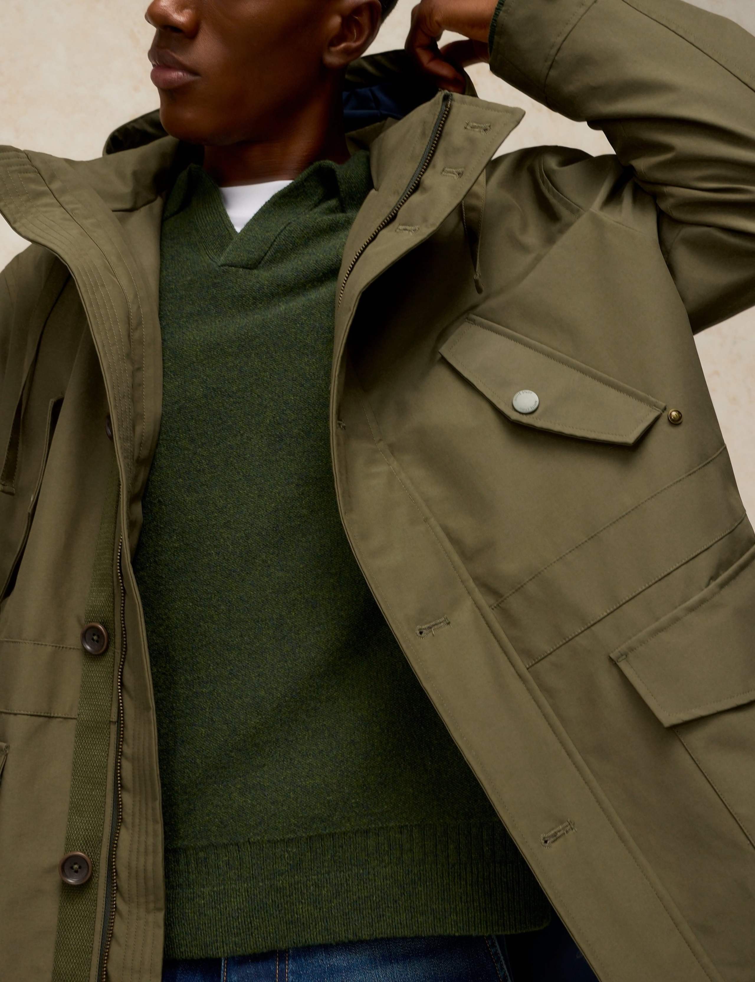 Cotton Rich 2 in 1Hooded Parka Jacket 4 of 6