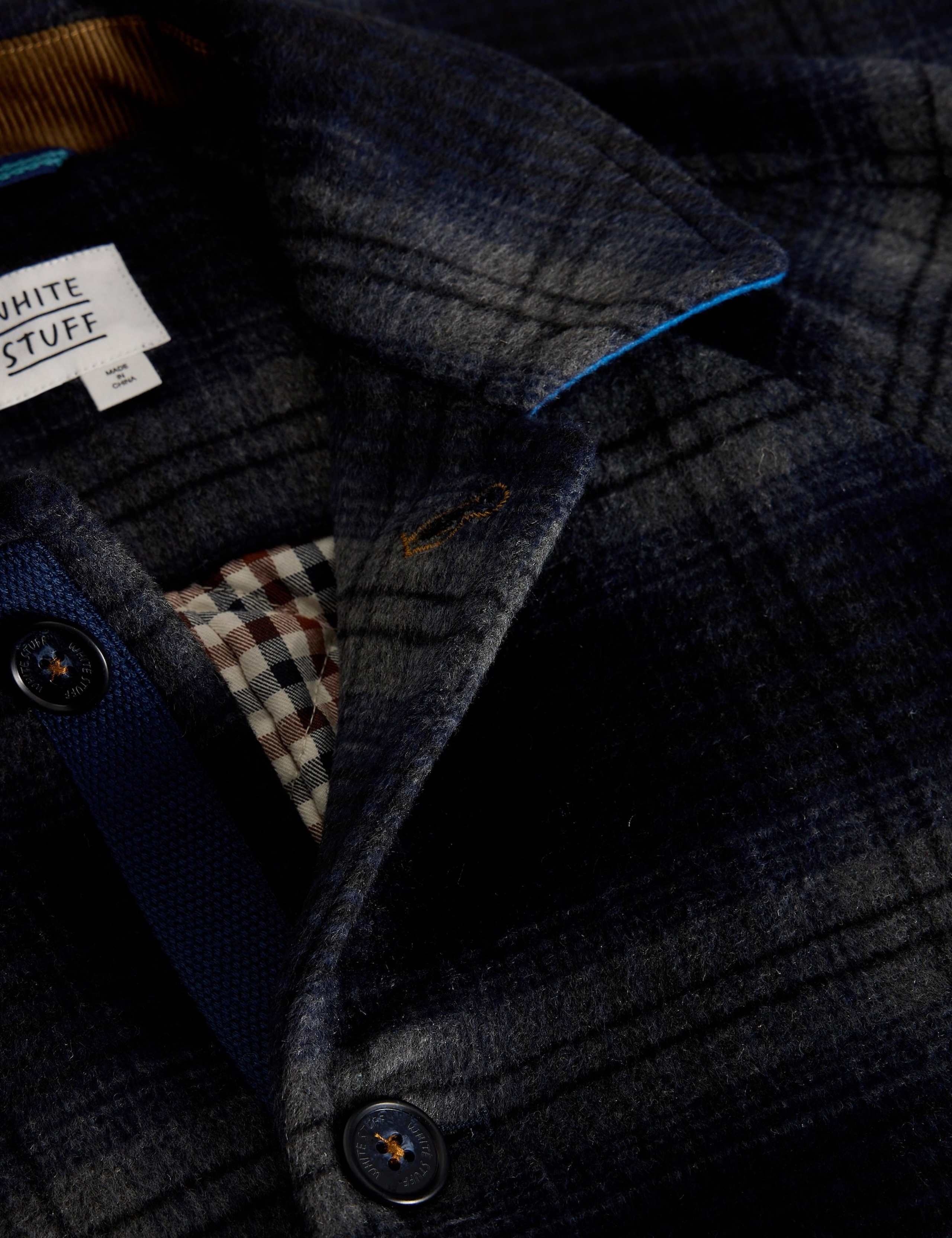 Check Utility Overcoat with Wool 7 of 7