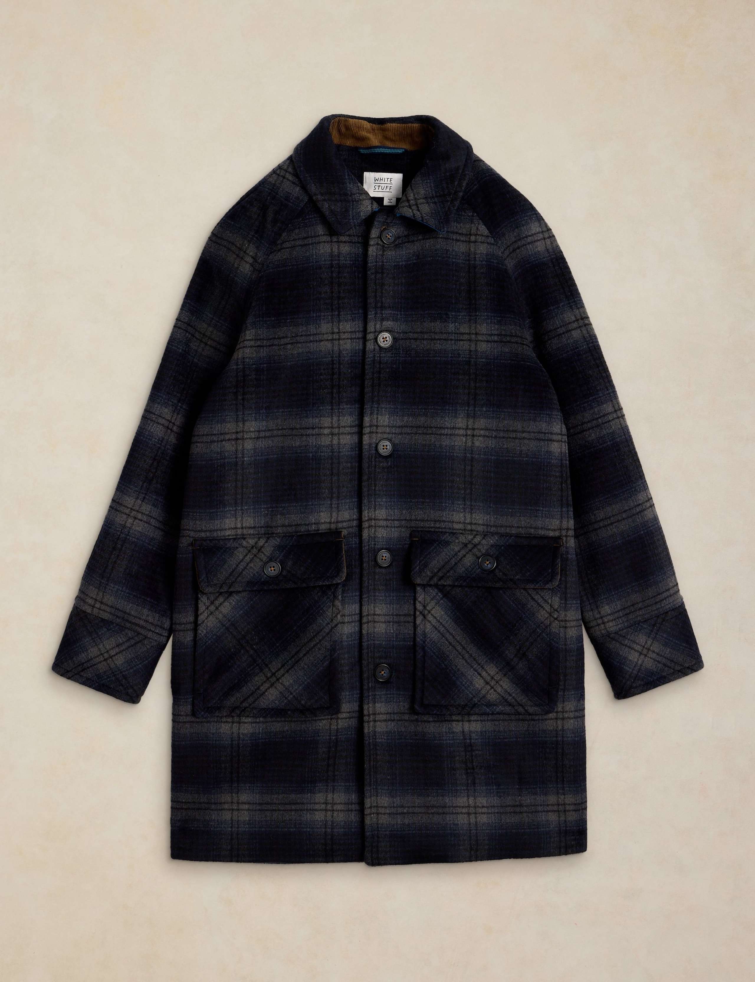 Check Utility Overcoat with Wool 2 of 7