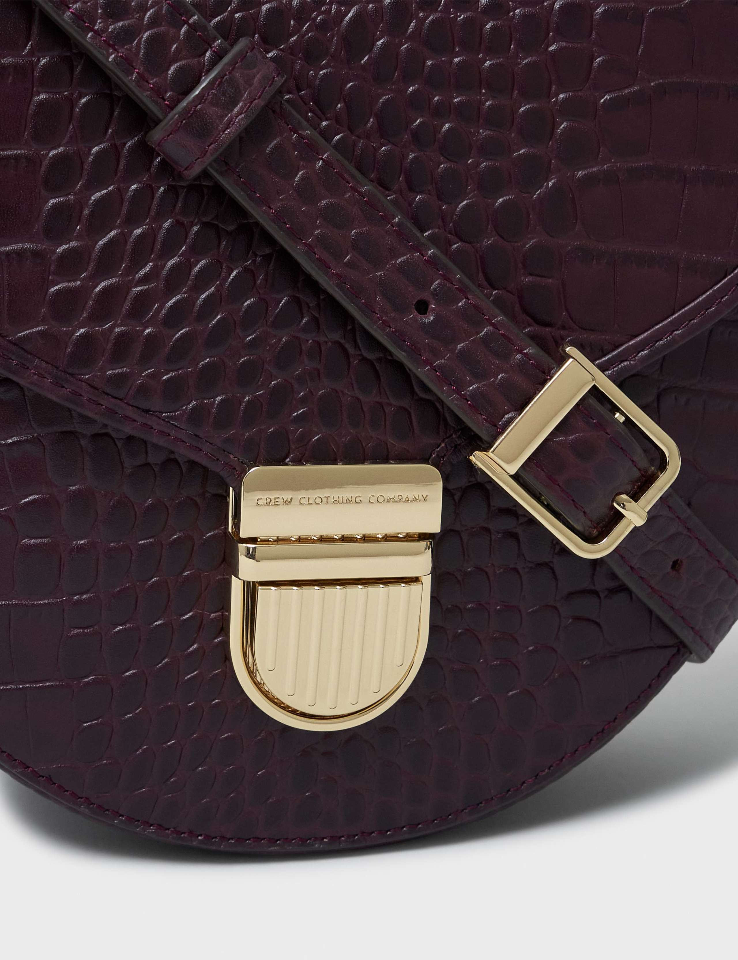 Leather Croc Effect Cross Body Bag 3 of 3