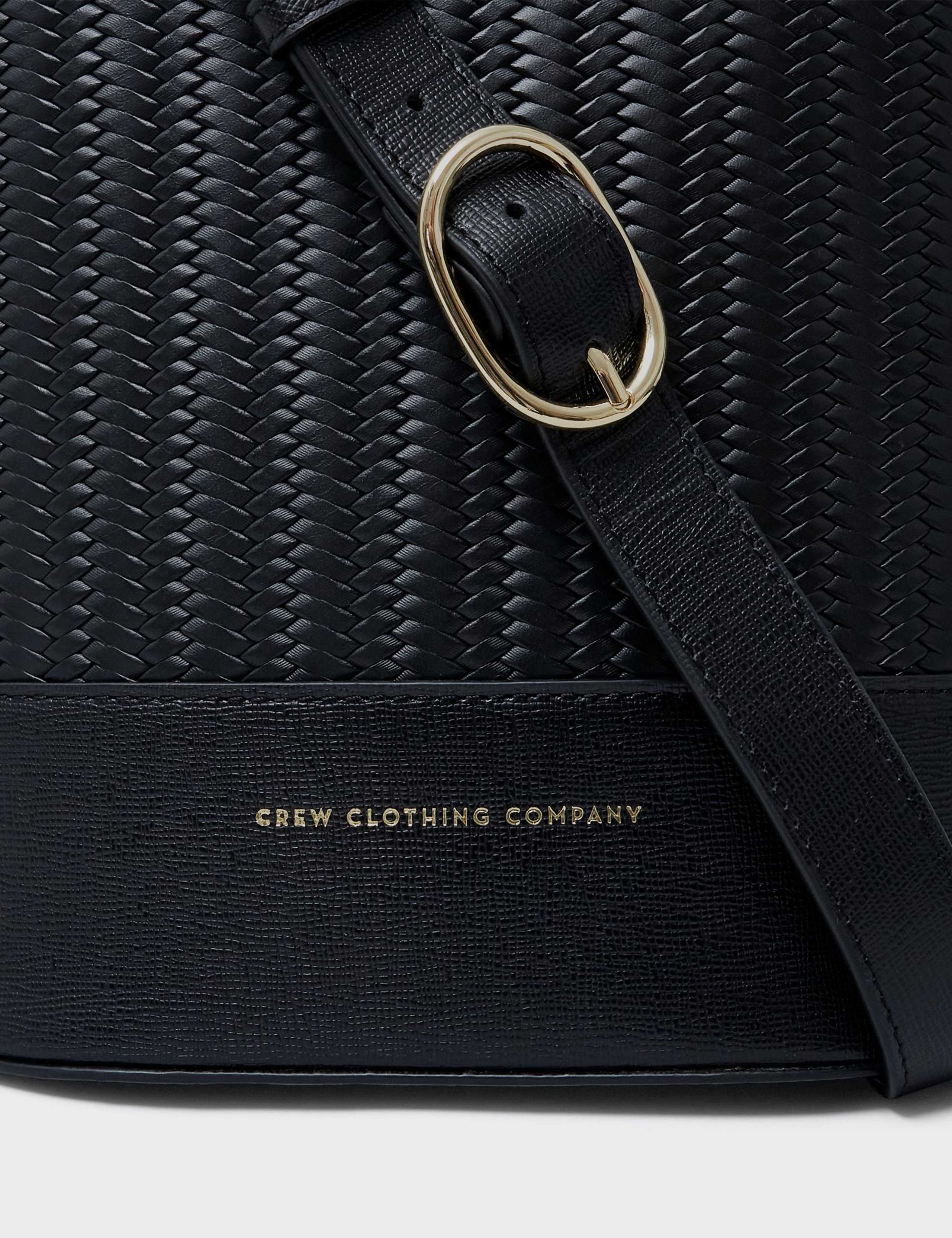 Leather Woven Bucket Bag 3 of 3