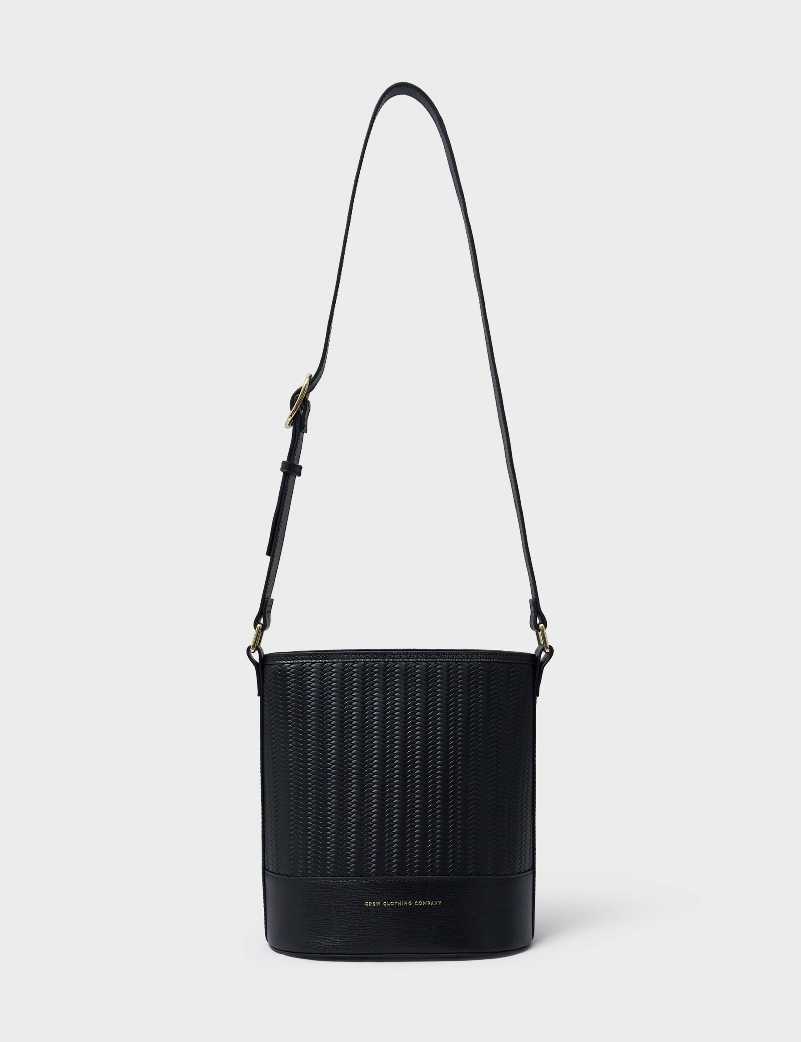 Leather Woven Bucket Bag 2 of 3