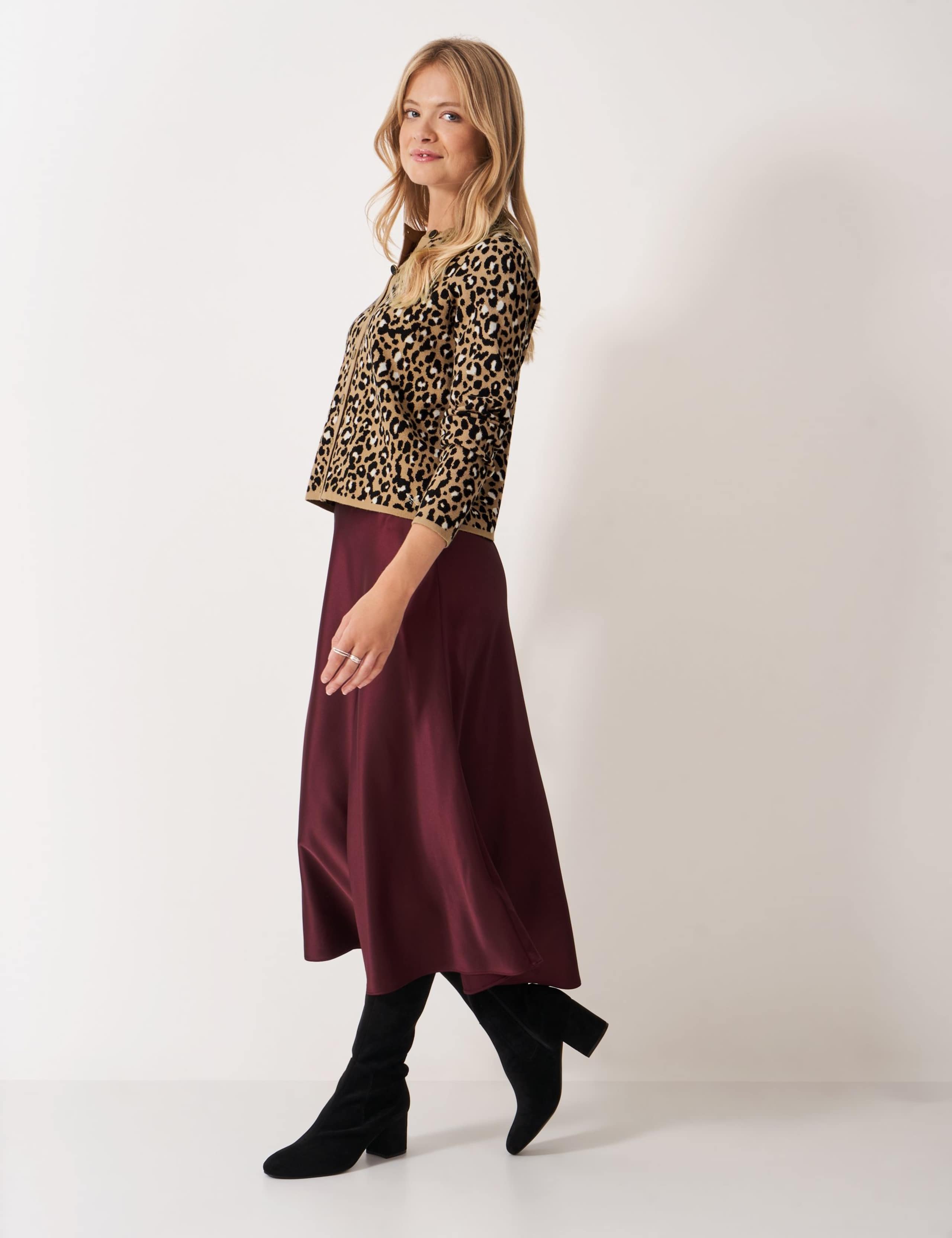 Leopard Print Crew Neck Cardigan 5 of 5