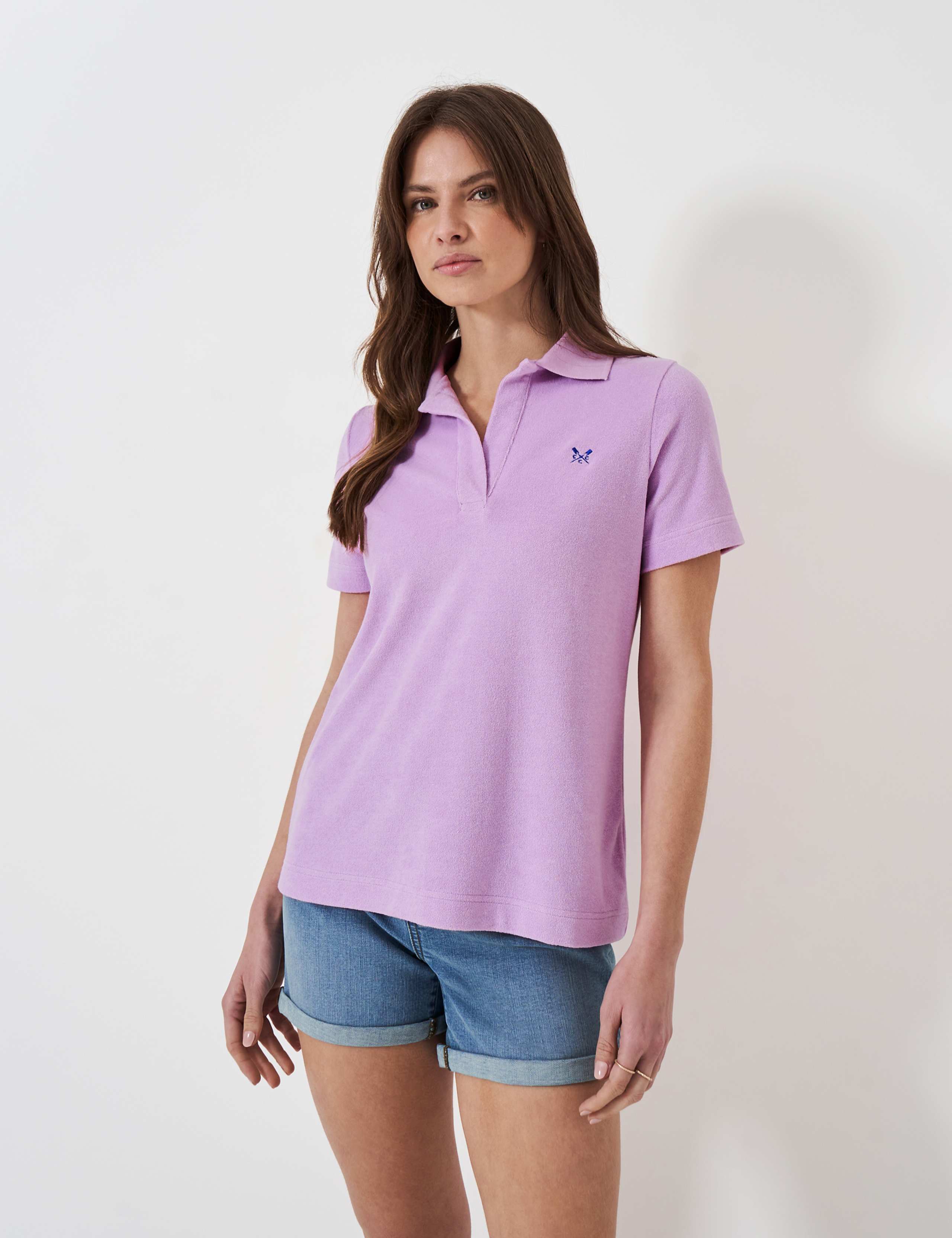 Cotton Rich Towelling Polo Shirt 1 of 5