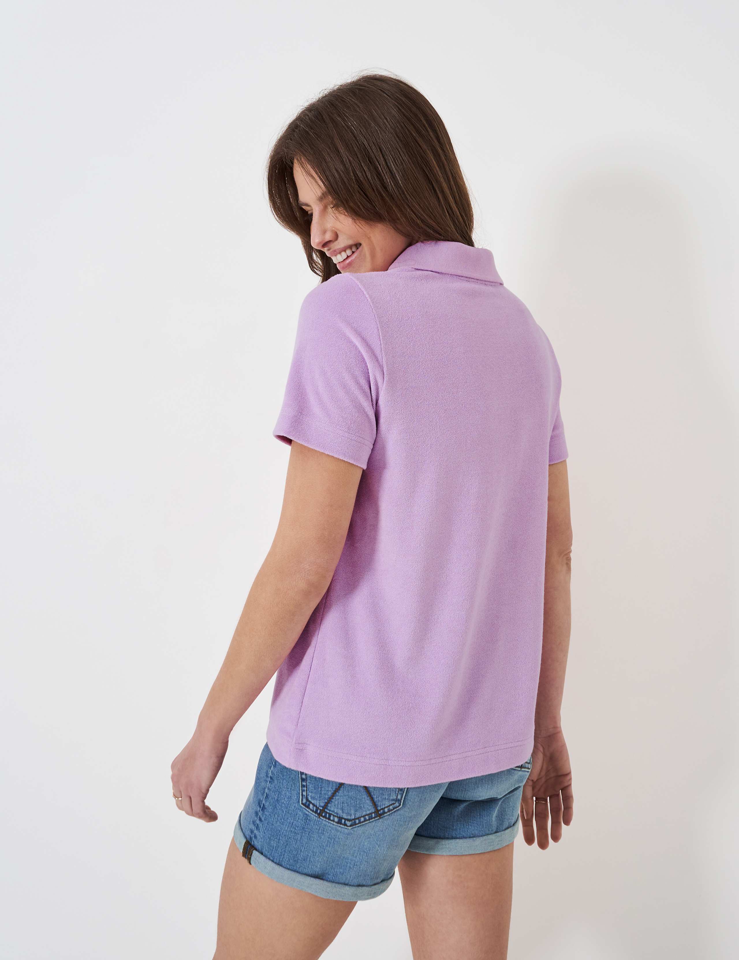 Cotton Rich Towelling Polo Shirt 4 of 5