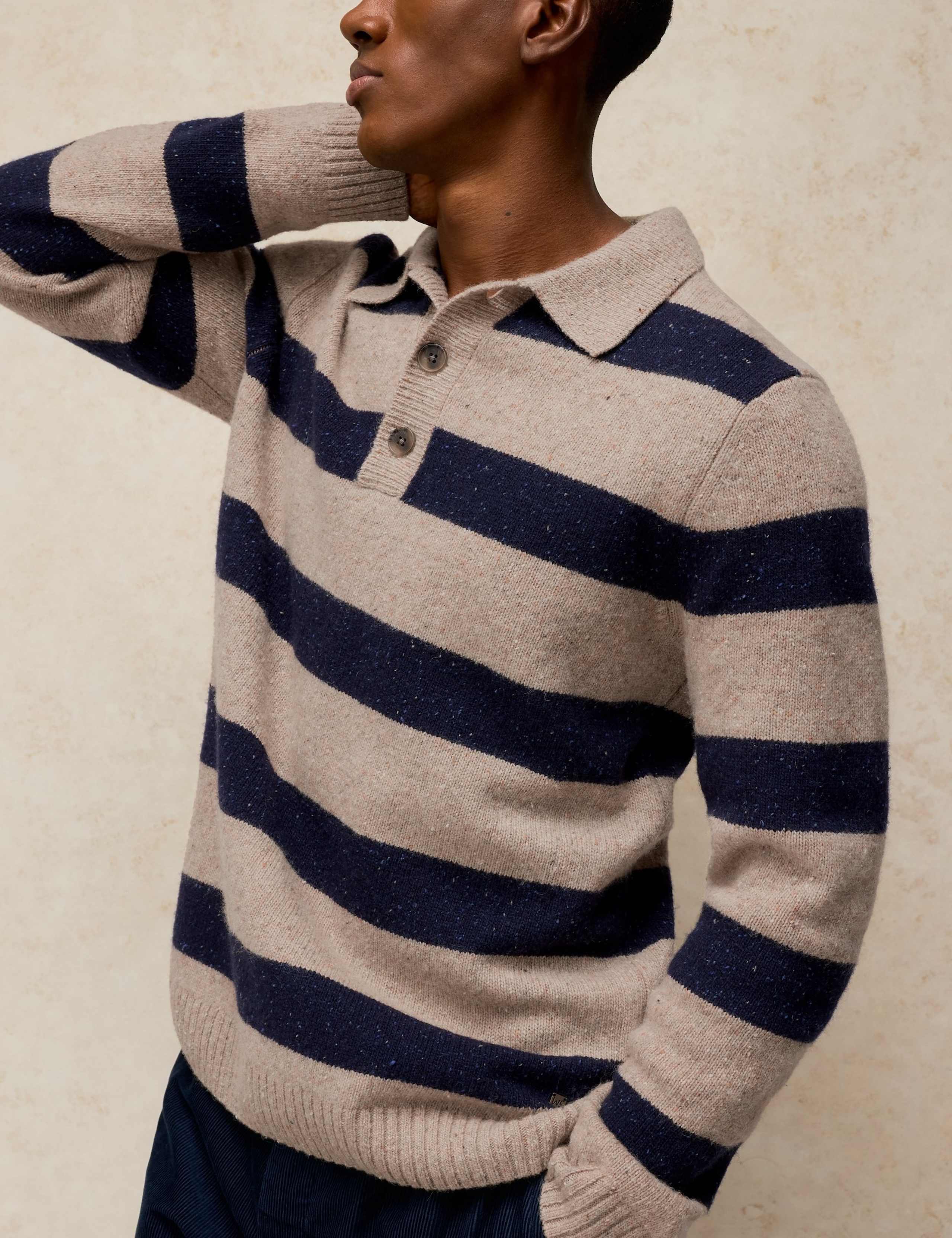 Lambswool Rich Striped Rugby Shirt 4 of 6