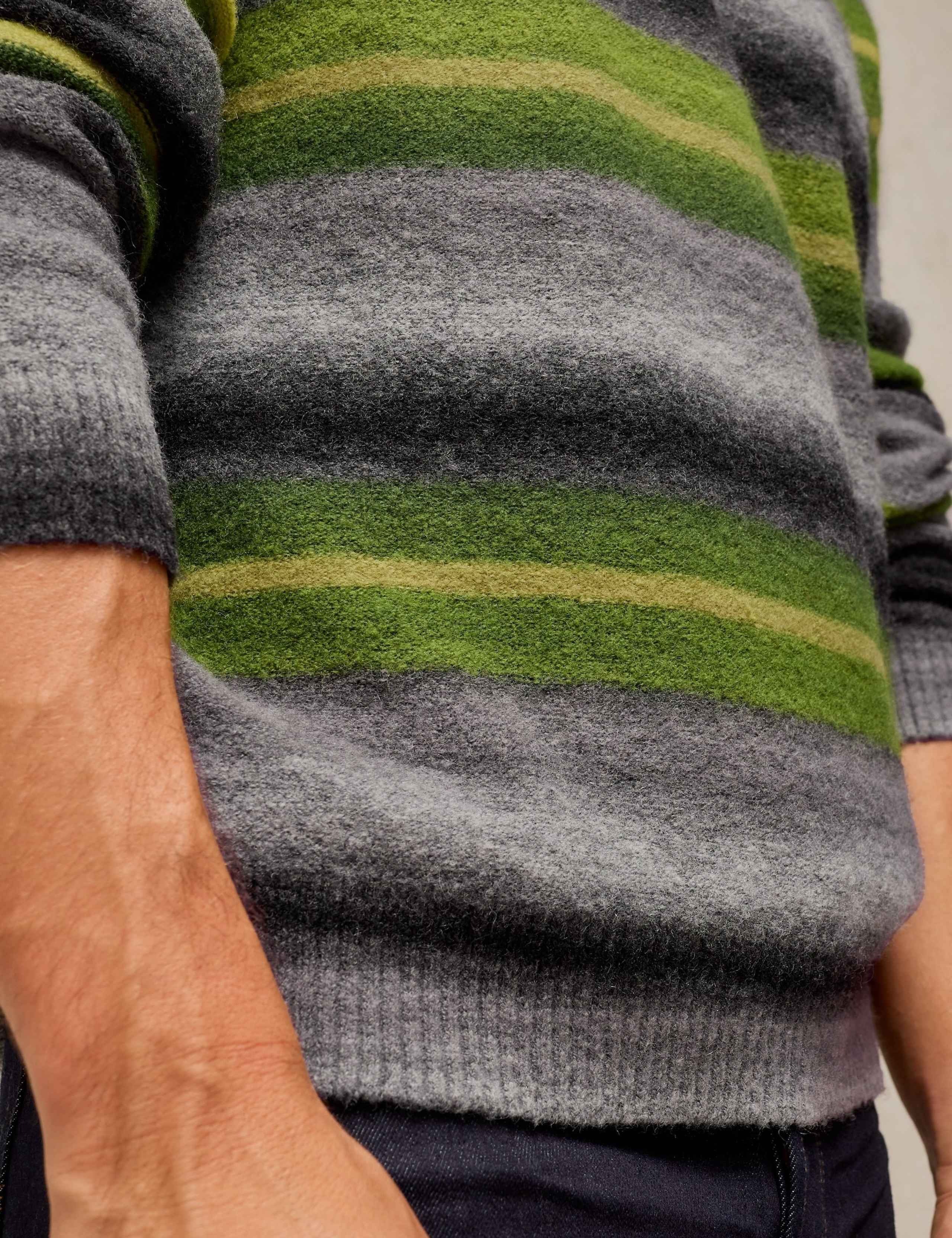 Ombre Striped Crew Neck Jumper with Wool 5 of 6
