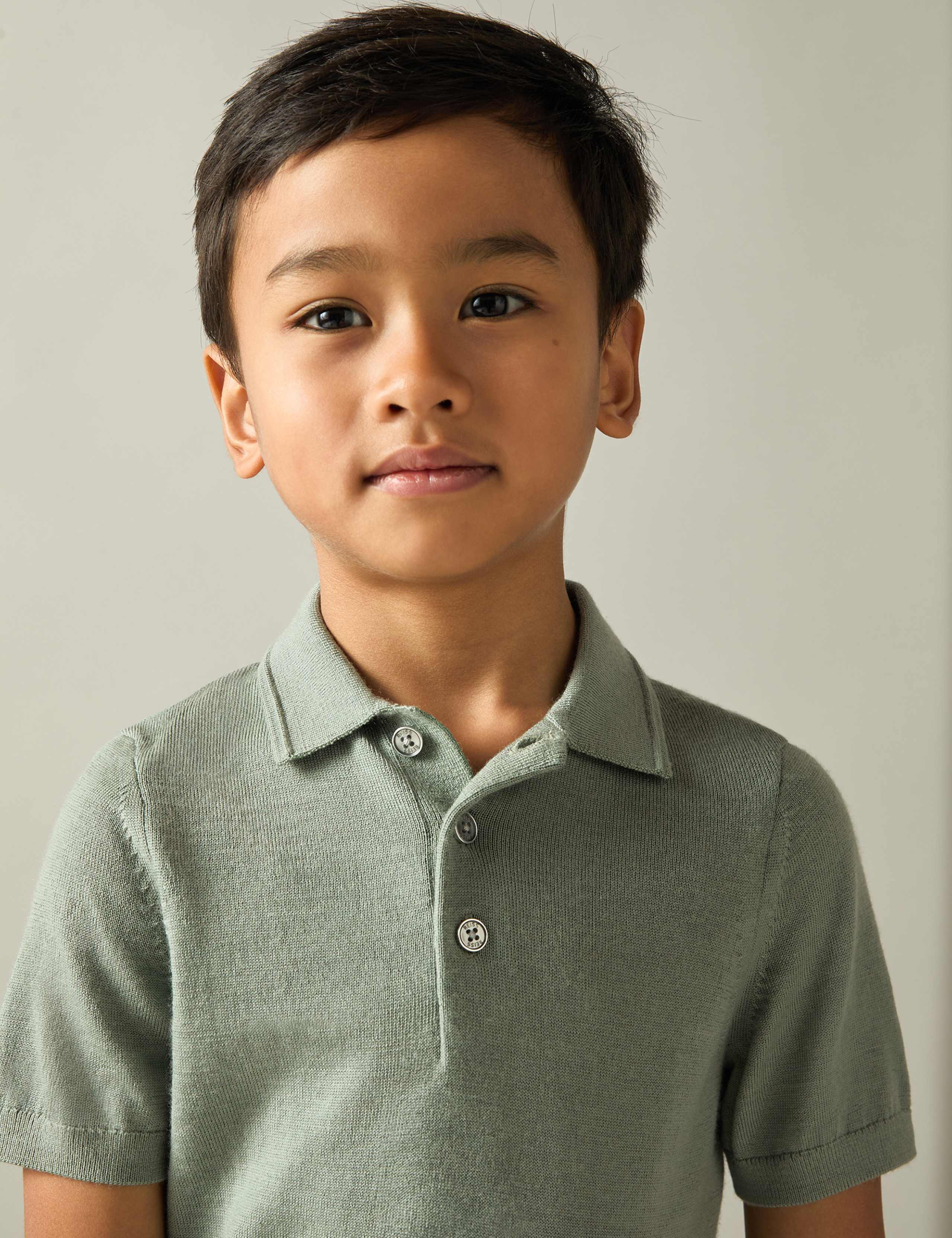 Pure Wool Polo Shirt (4-14 Yrs) 3 of 4