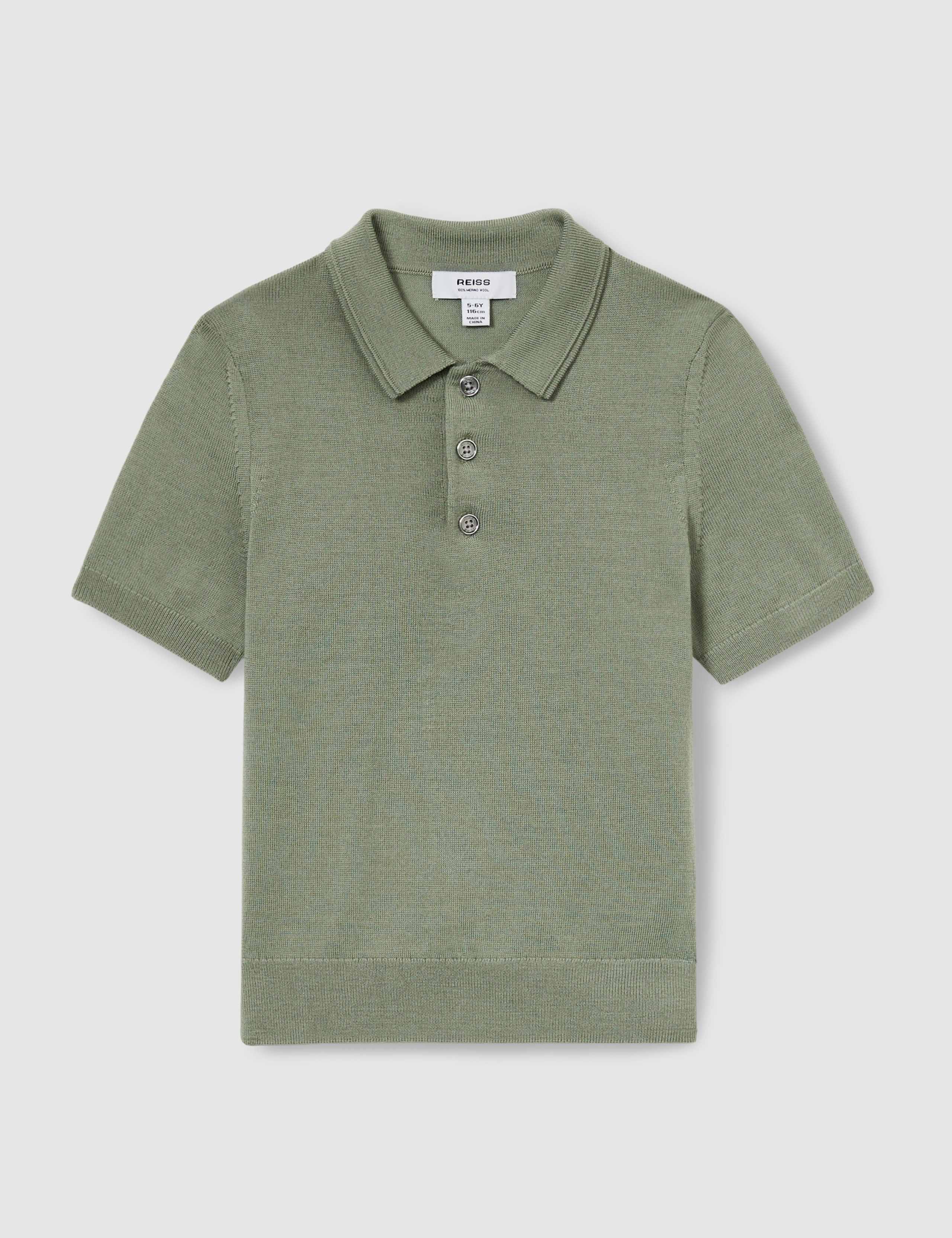 Pure Wool Polo Shirt (4-14 Yrs) 2 of 4