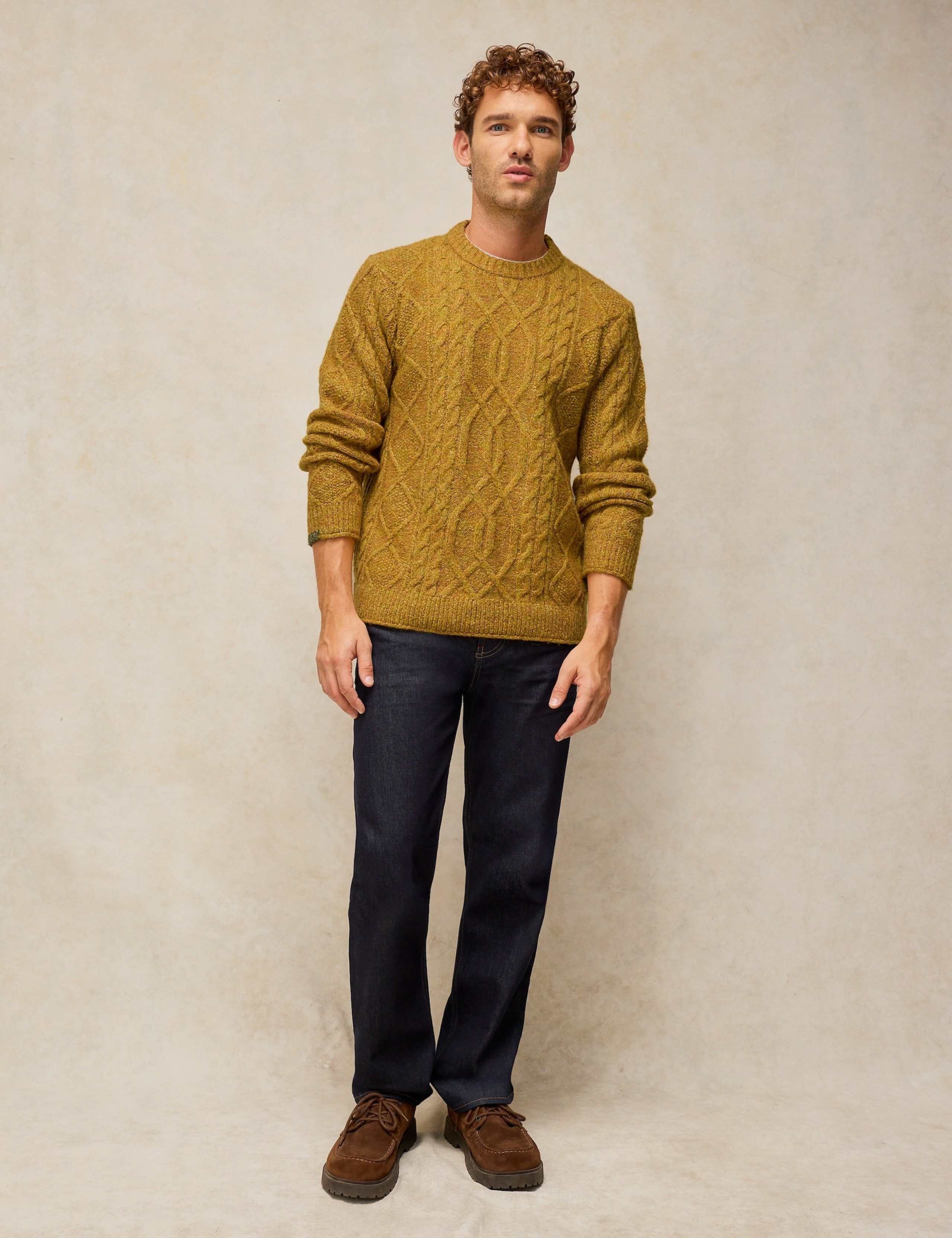 Textured Cable Crew Neck Jumper 3 of 6