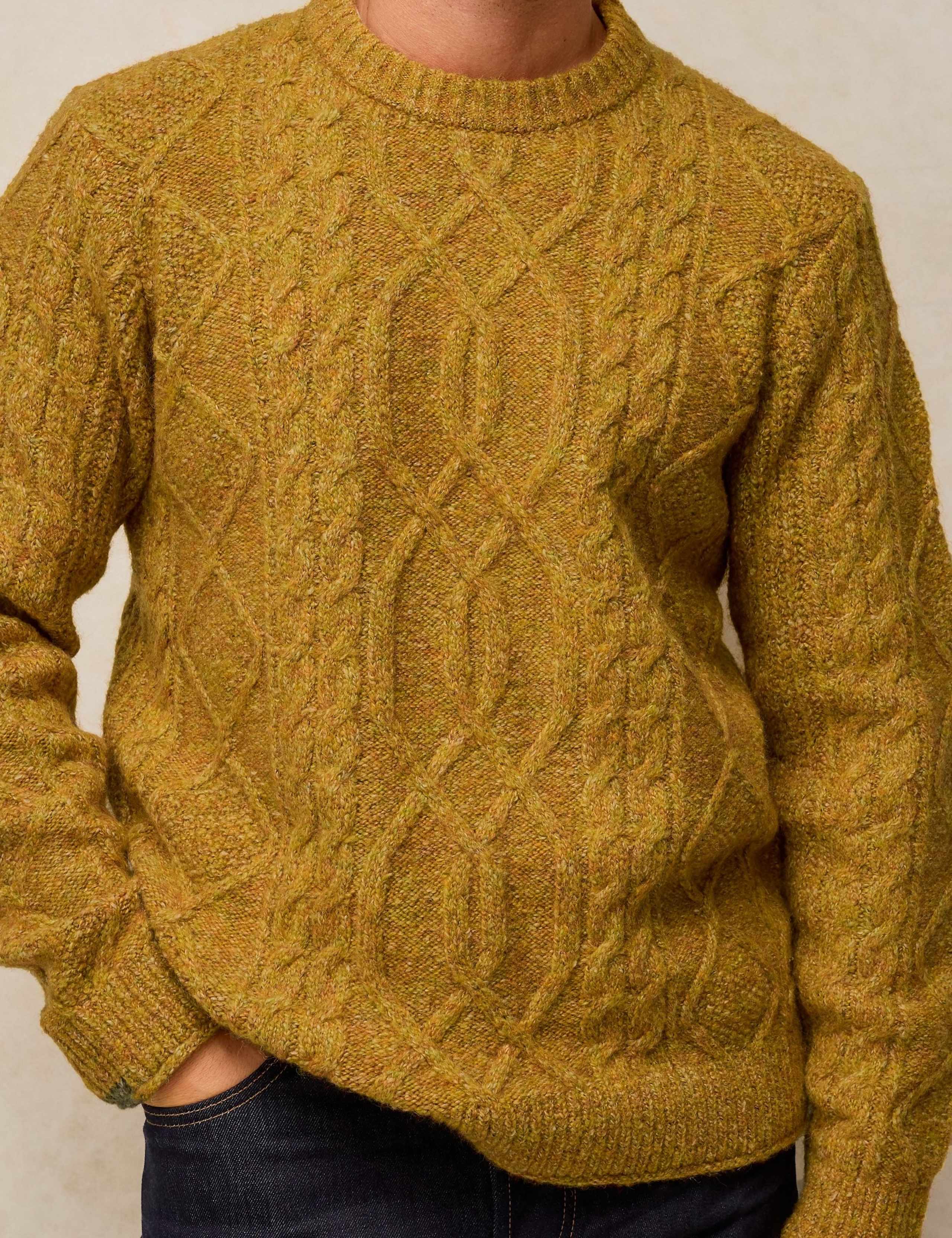 Textured Cable Crew Neck Jumper 5 of 6