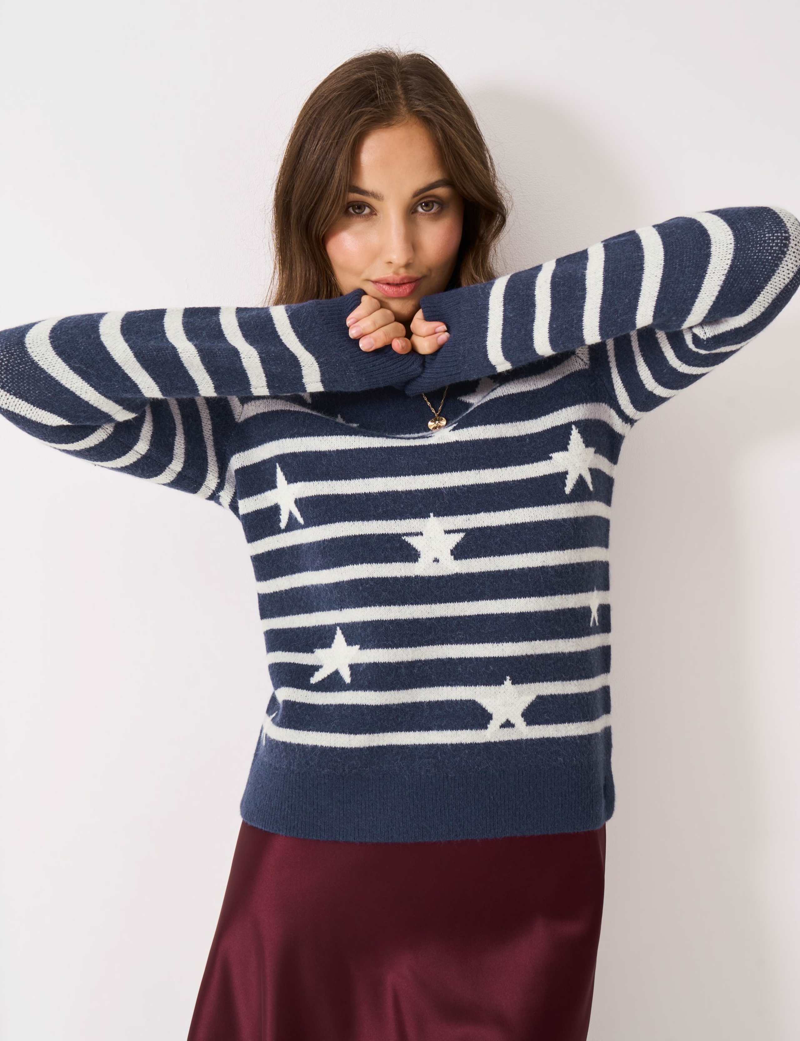 Star Glitter Crew Neck Jumper 3 of 5