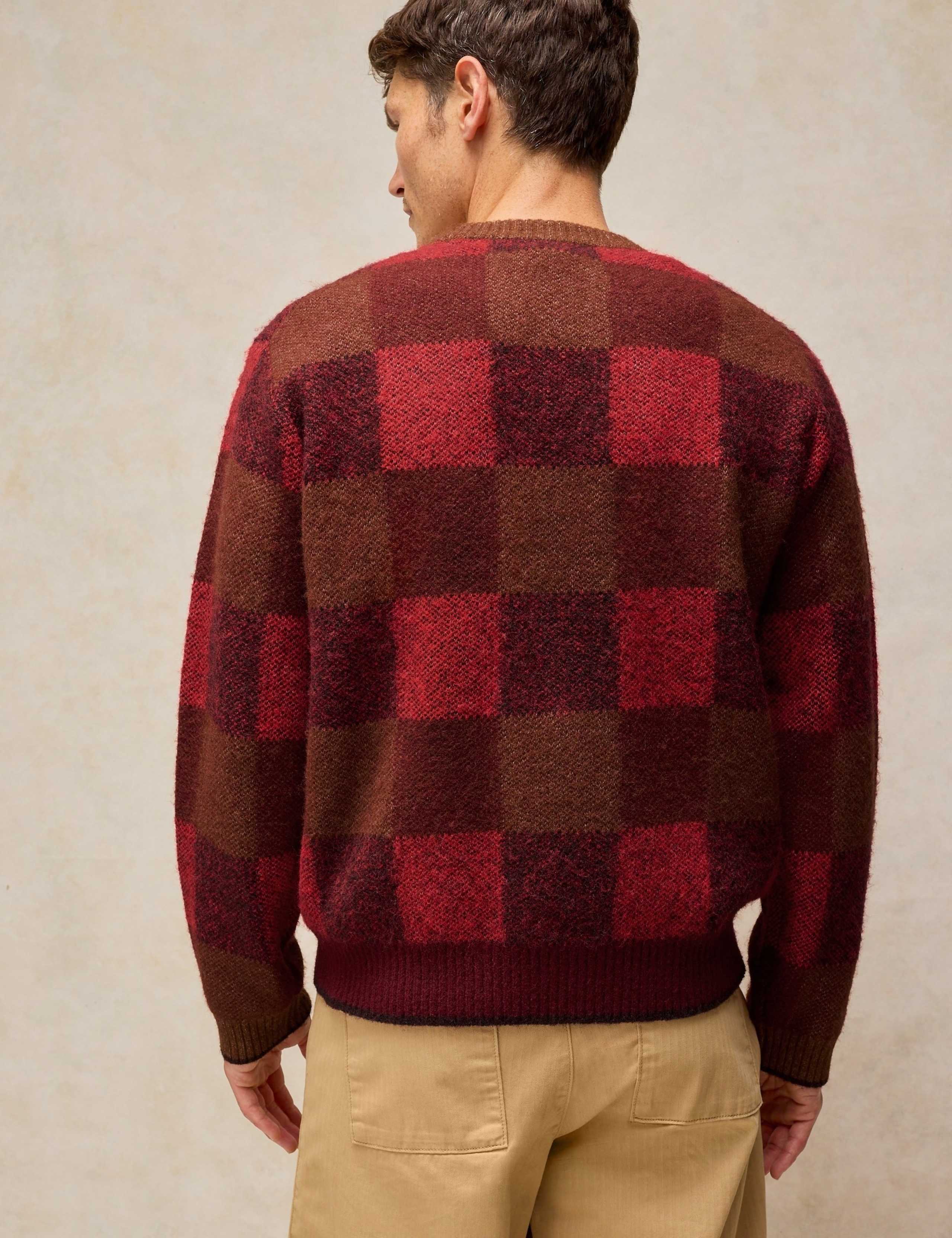 Barnes Checked Crew Neck Jumper 3 of 6