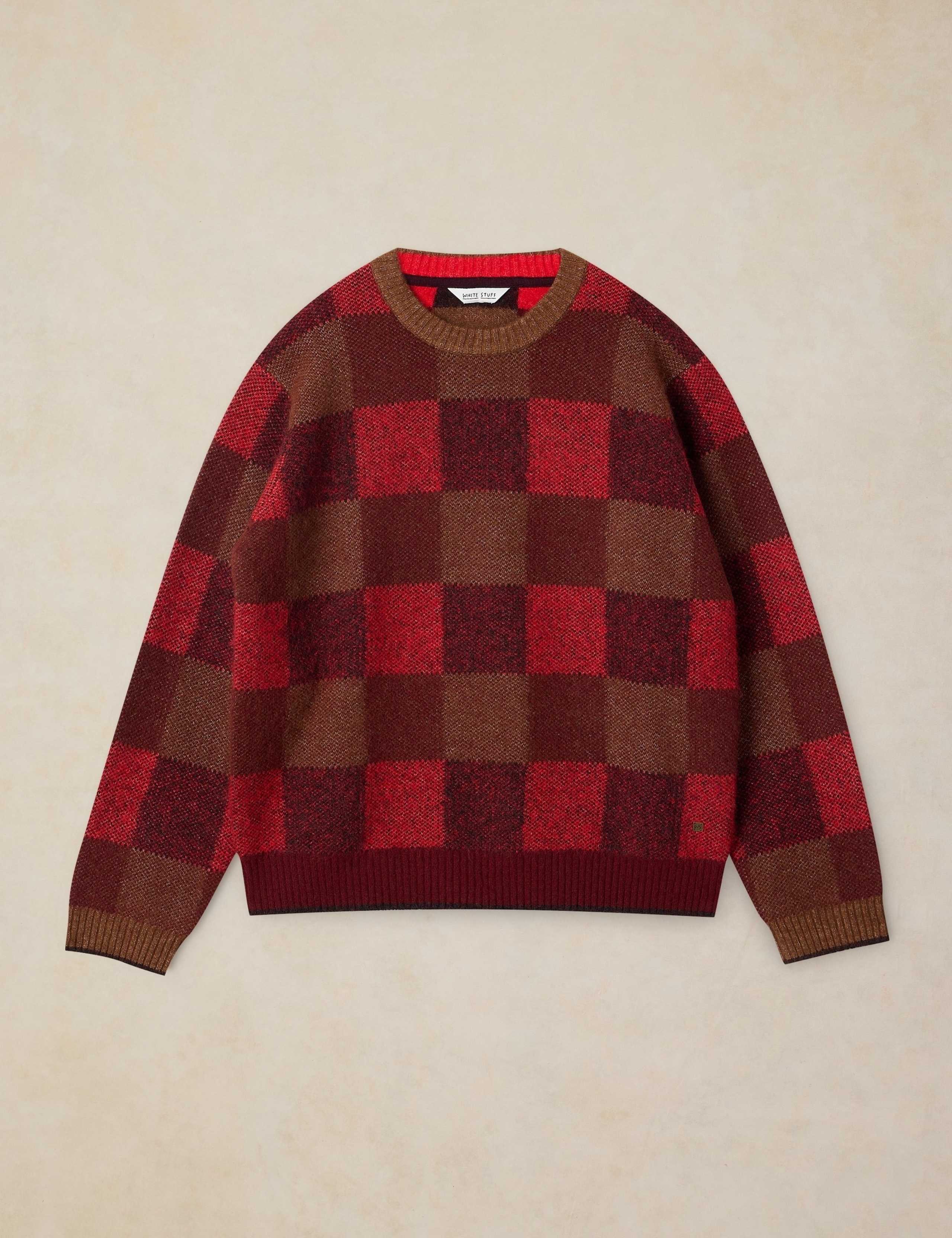 Barnes Checked Crew Neck Jumper 2 of 6
