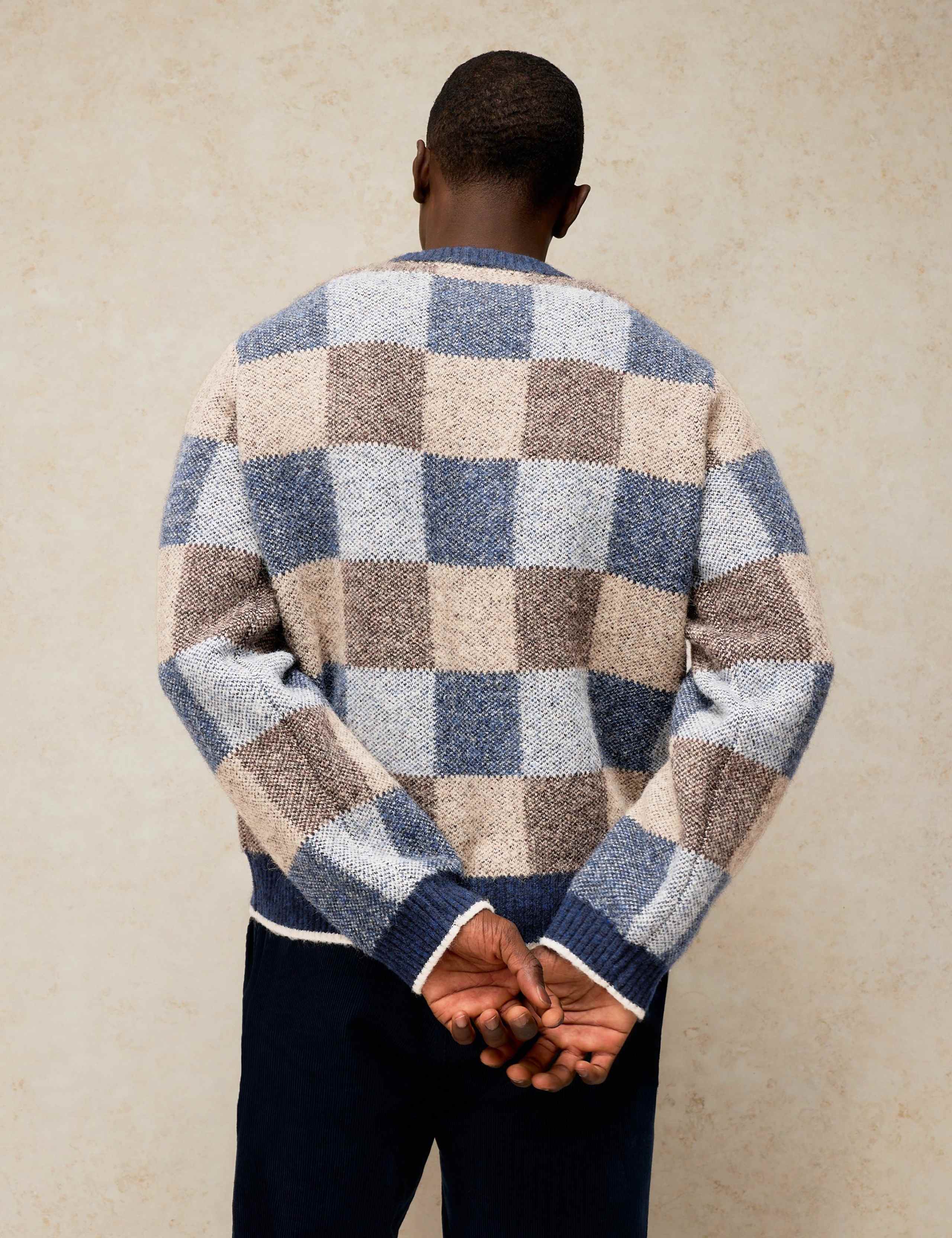 Barnes Checked Crew Neck Jumper 3 of 6