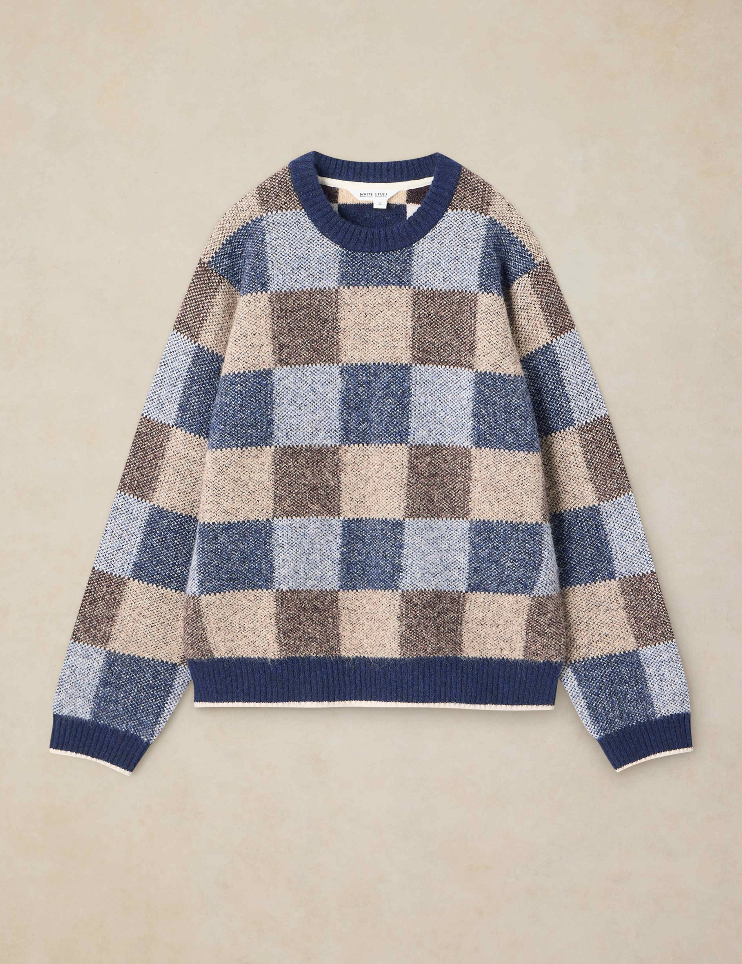 Barnes Checked Crew Neck Jumper 2 of 6