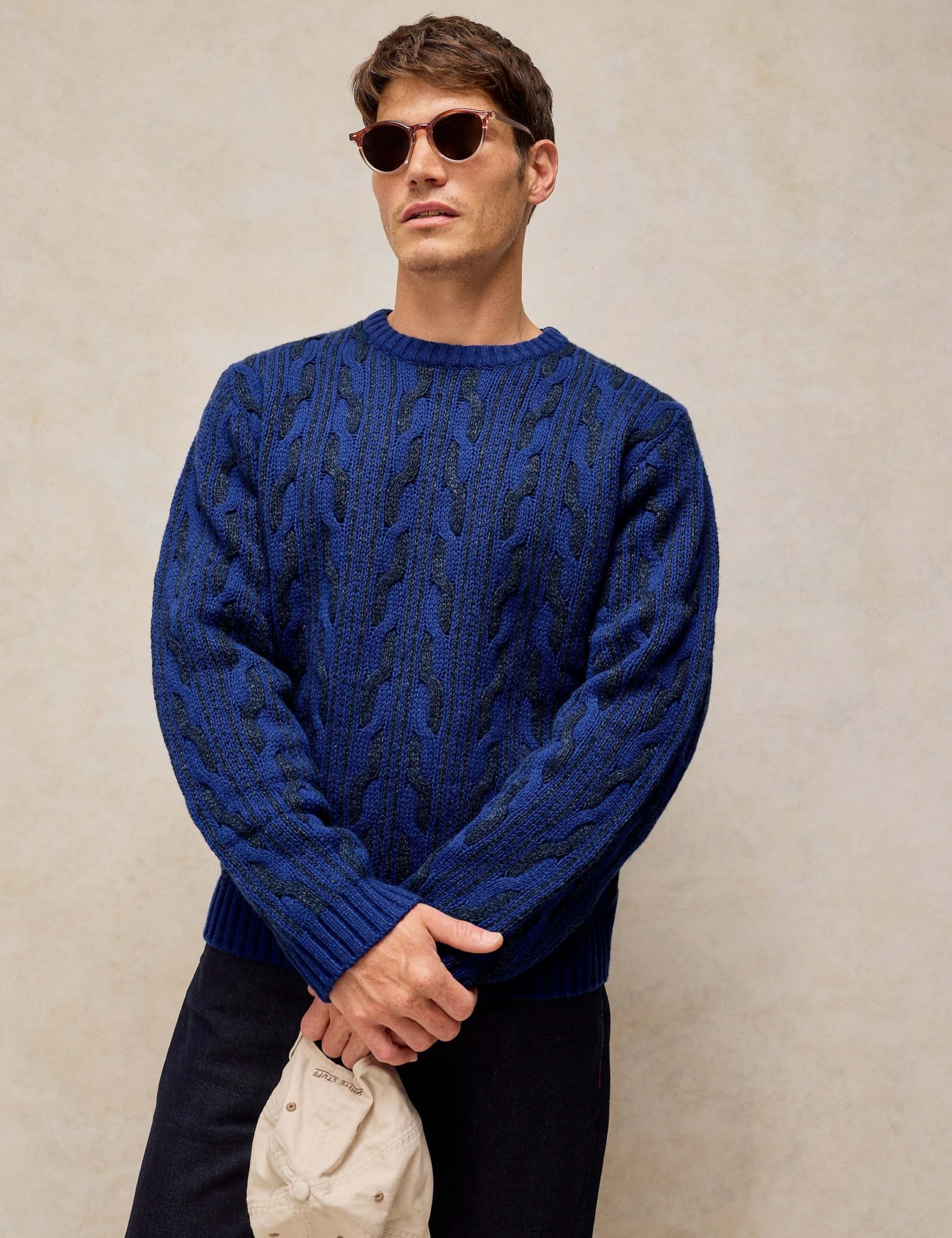 Wool Rich Cable Crew Neck Jumper 1 of 6
