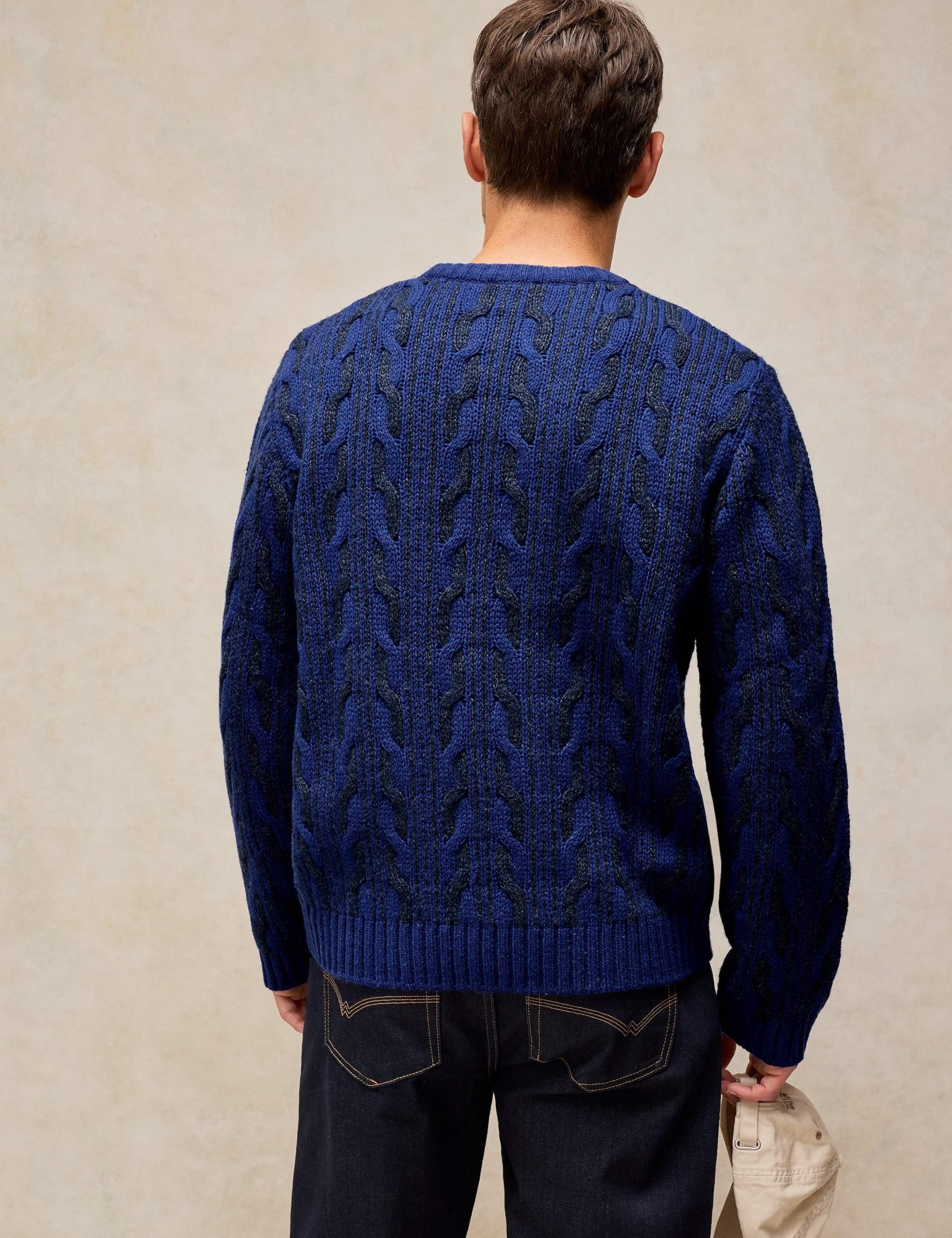 Wool Rich Cable Crew Neck Jumper 4 of 6