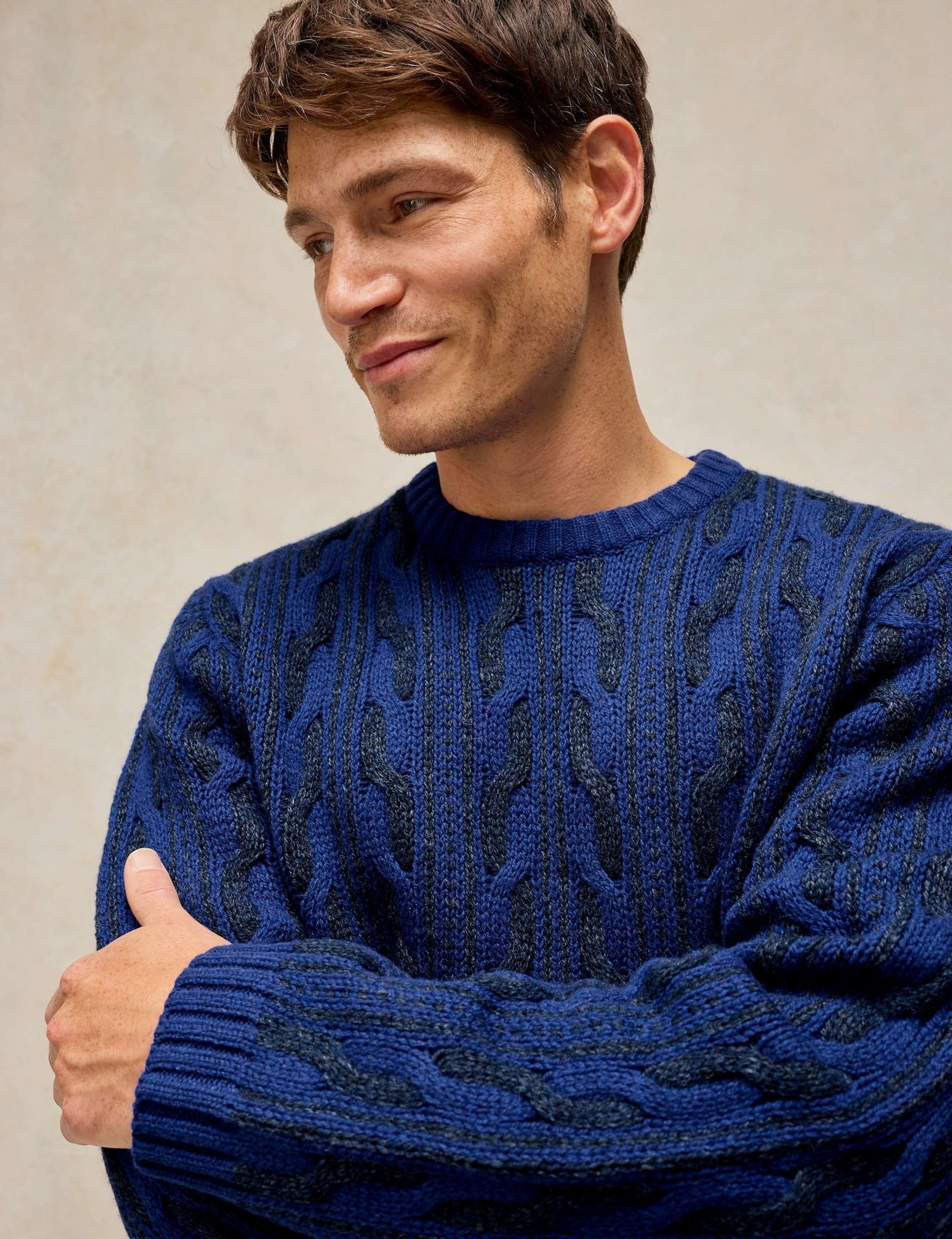 Wool Rich Cable Crew Neck Jumper 5 of 6