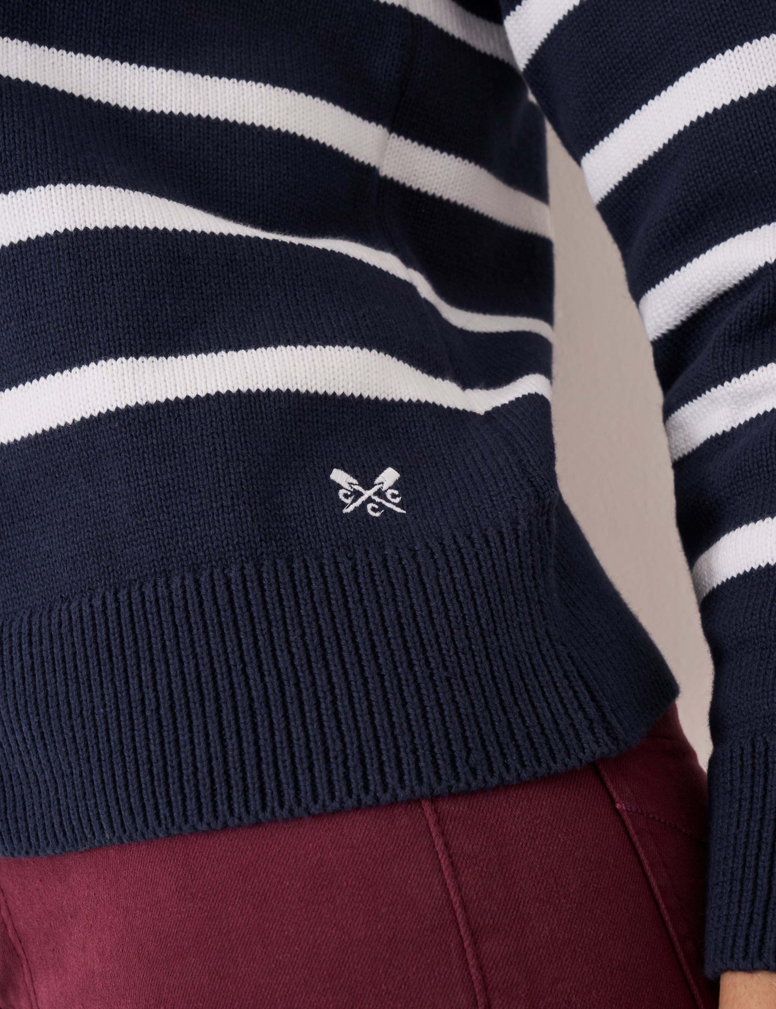 Pure Cotton Striped Crew Neck Jumper 5 of 5