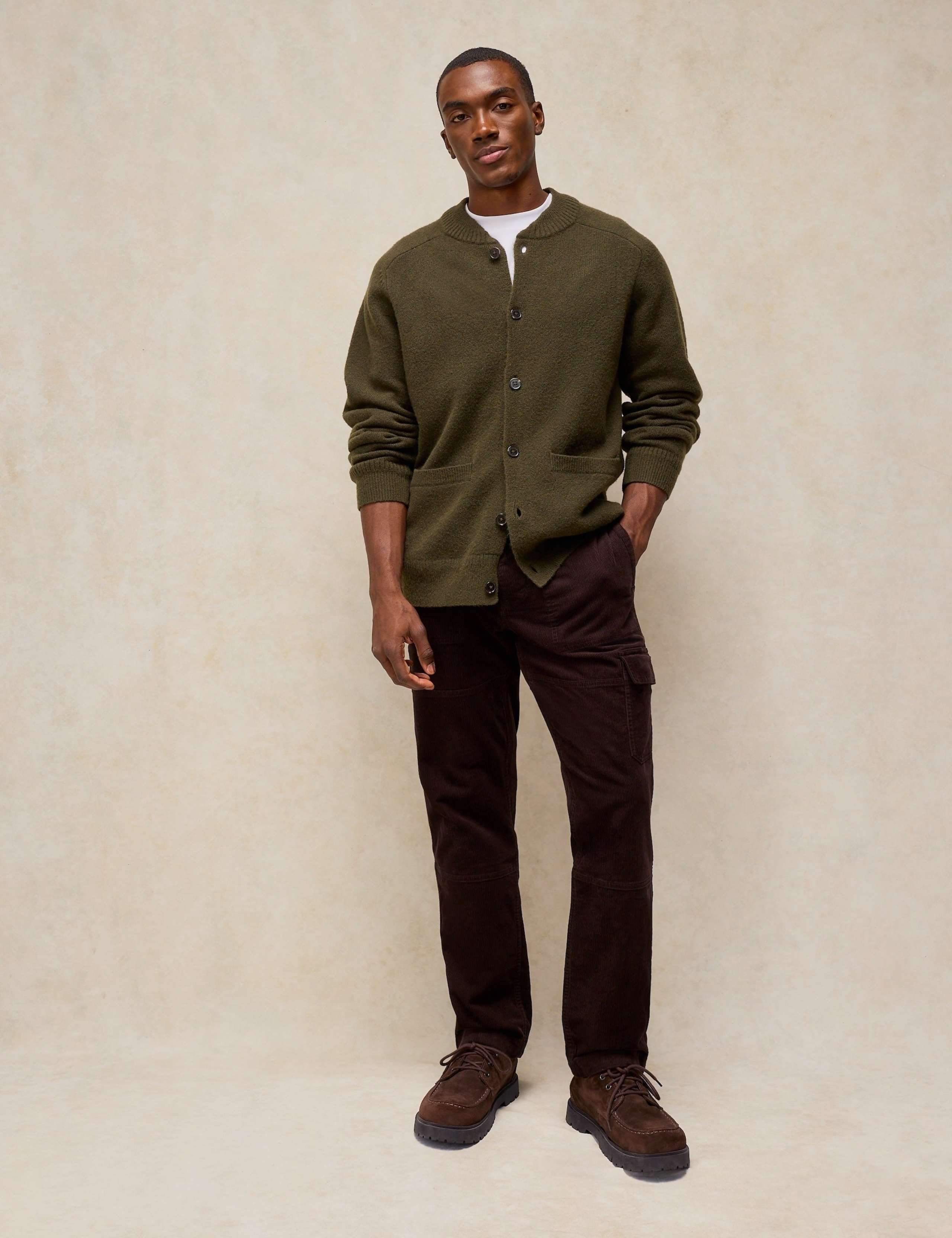Pure Cotton Corduroy Cargo Trousers 3 of 6
