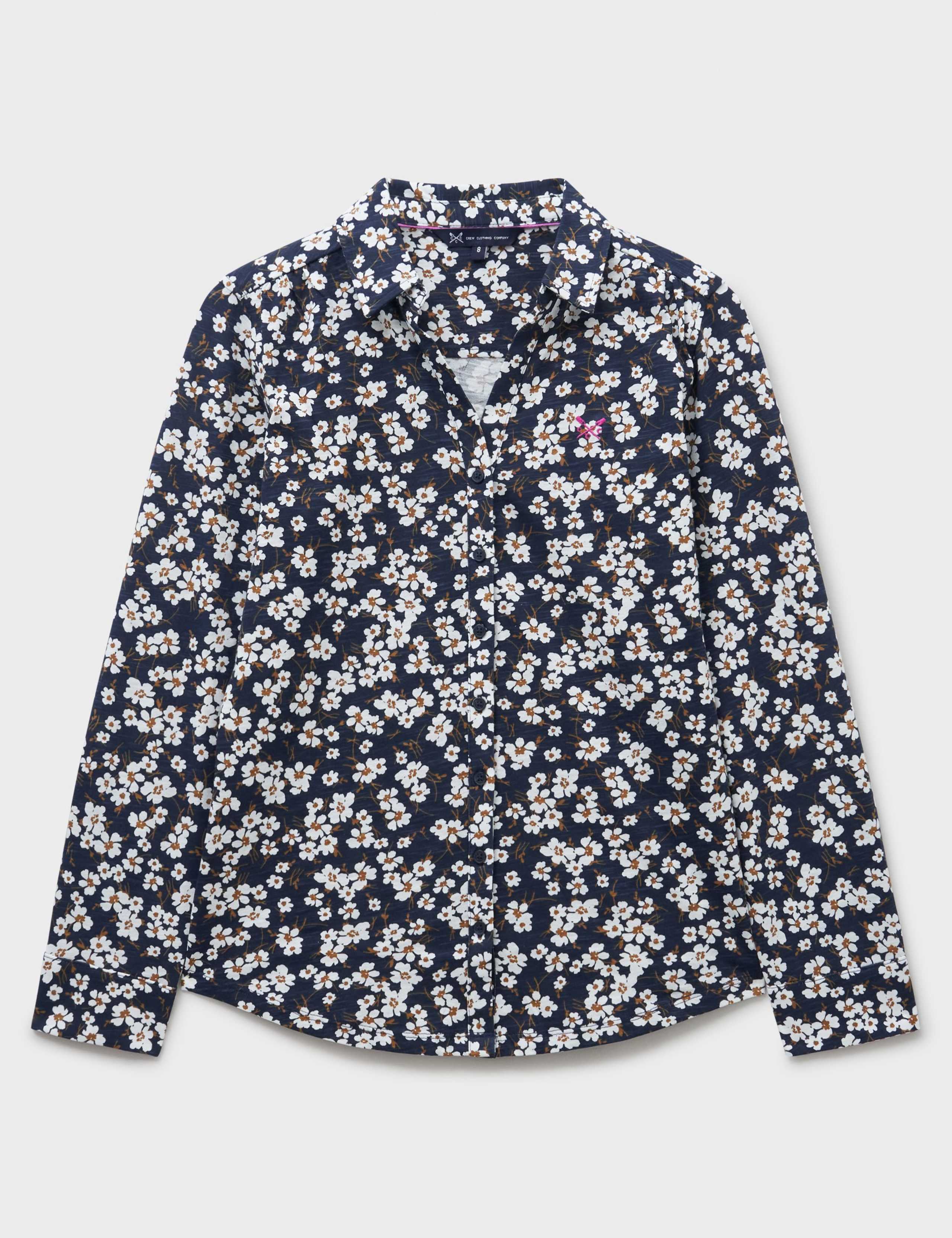 Pure Cotton Jersey Floral Shirt 2 of 5