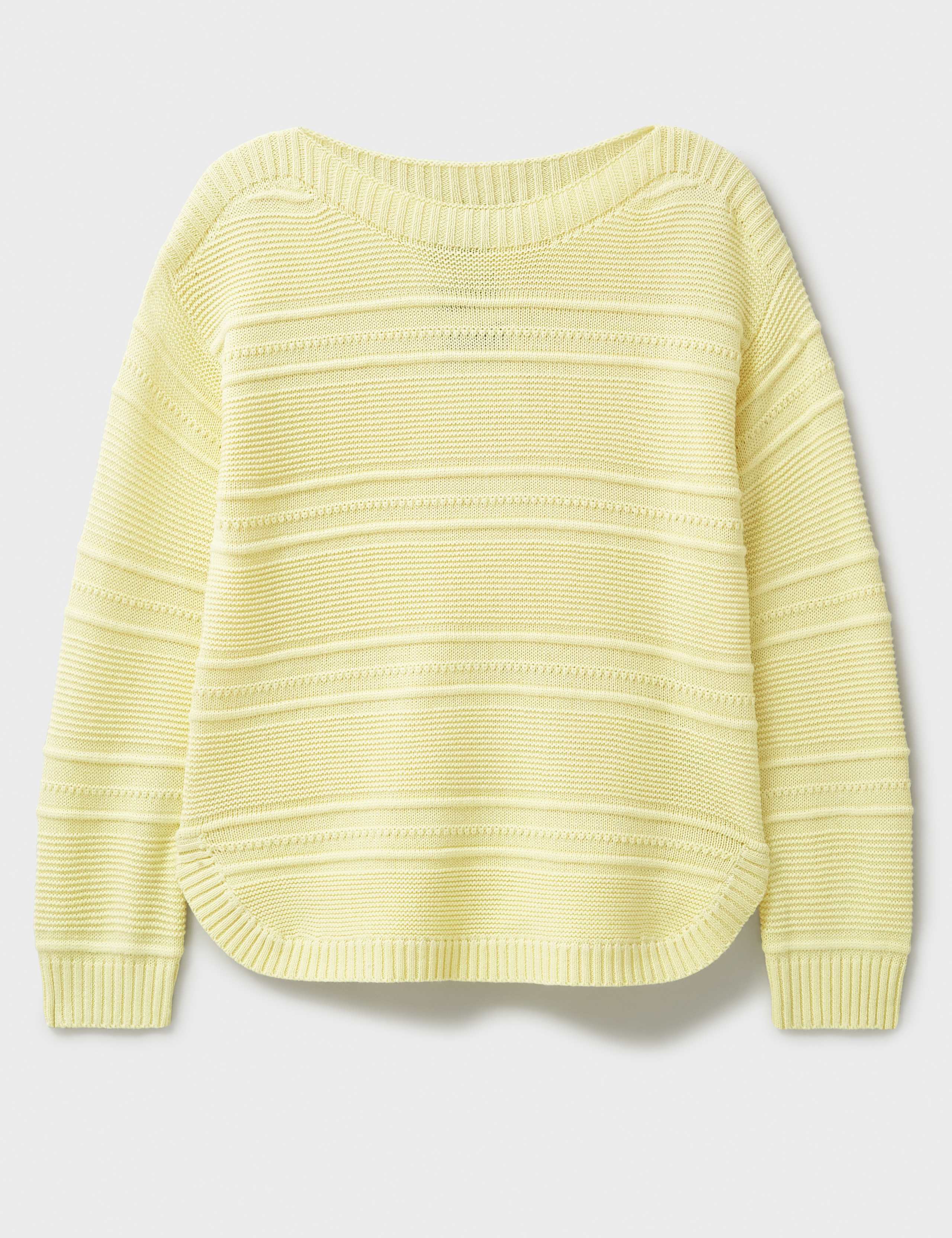 Cotton Blend Textured Slash Neck Jumper 2 of 5