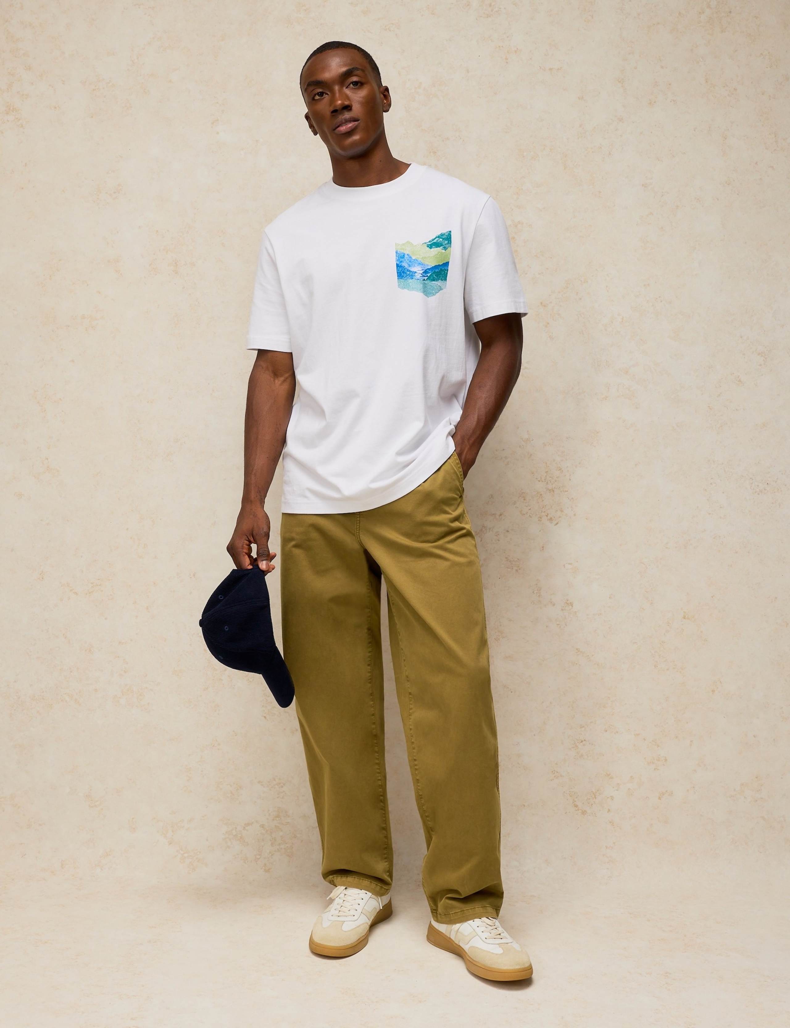 Pure Cotton Graphic Crew Neck T-Shirt 3 of 6