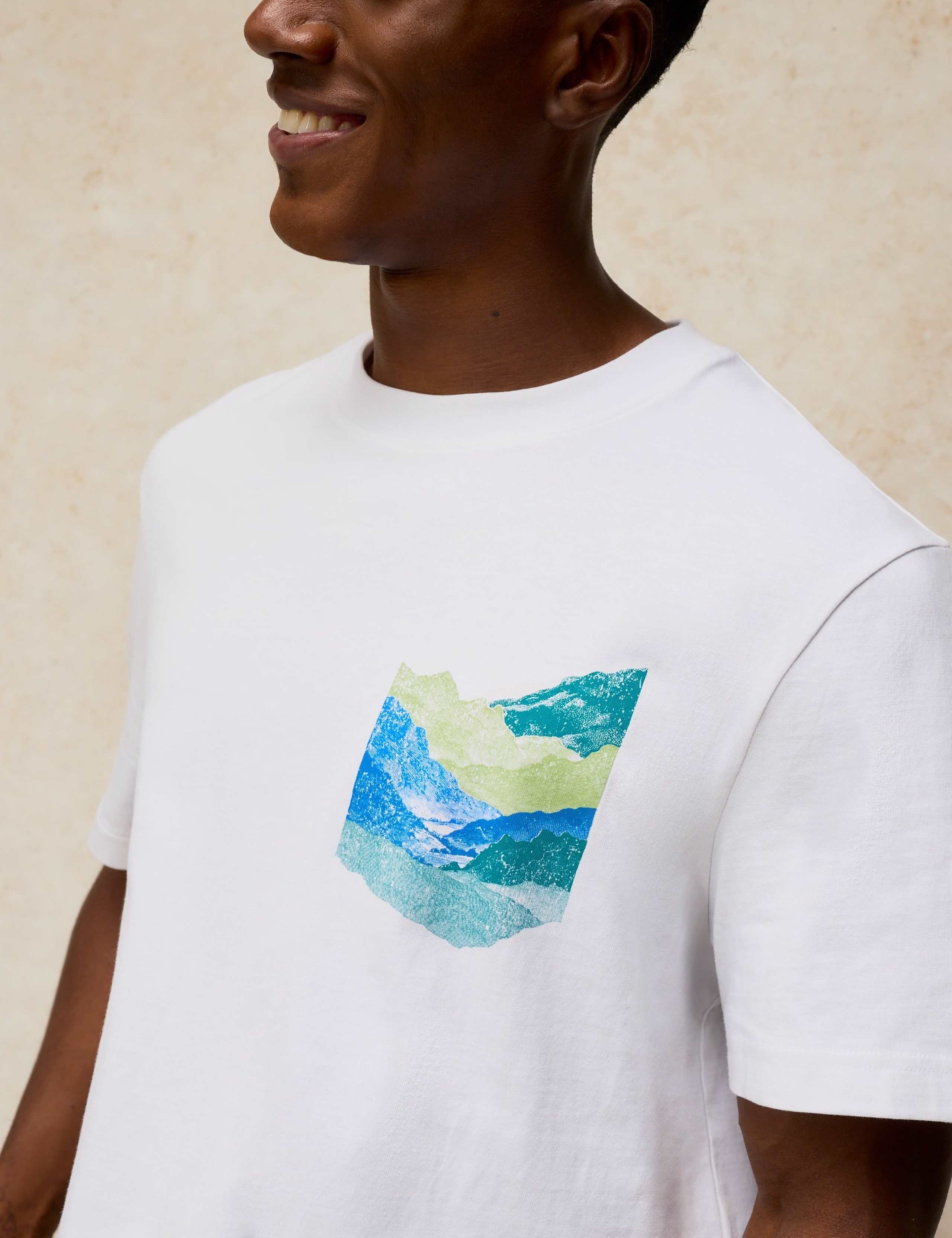 Pure Cotton Graphic Crew Neck T-Shirt 4 of 6