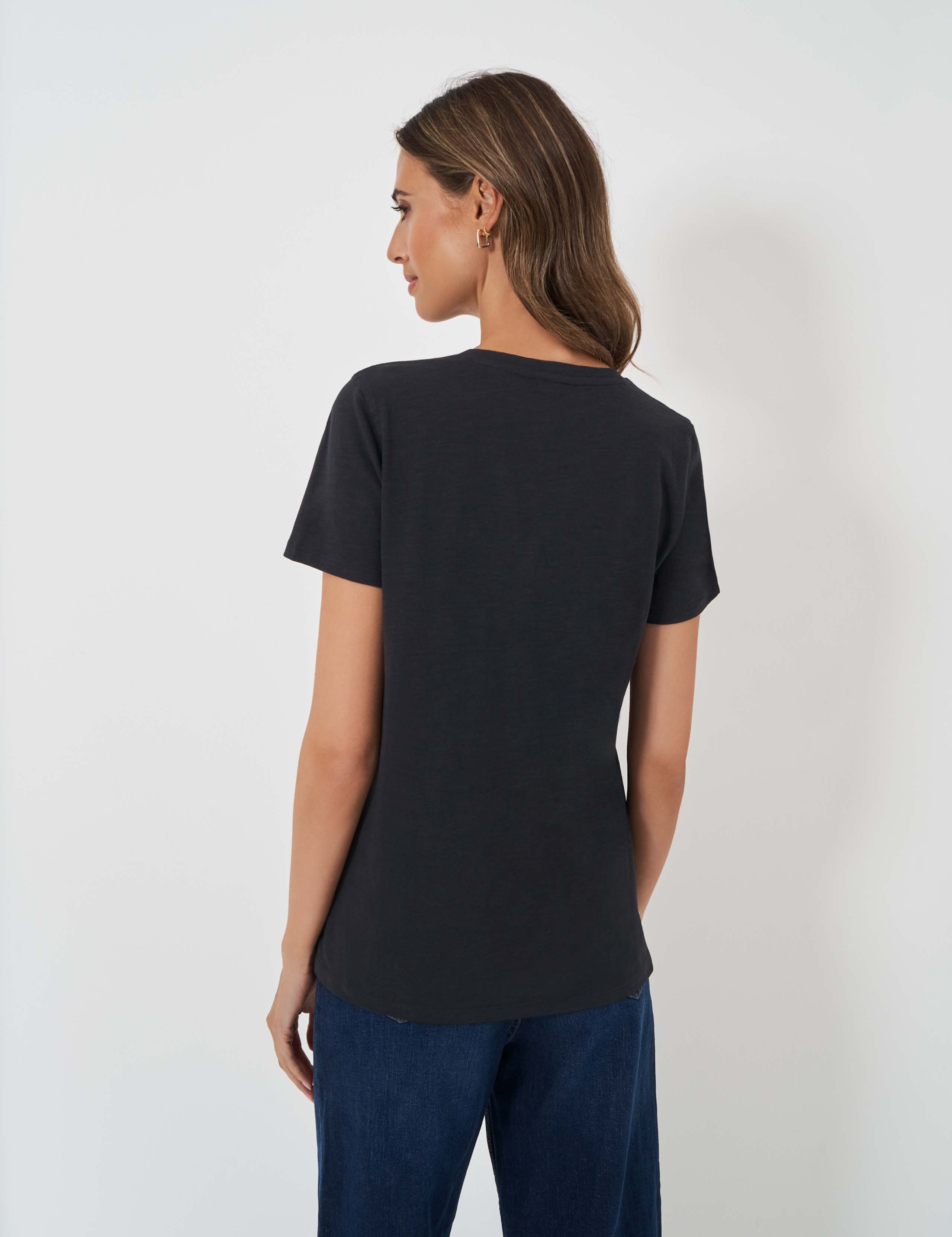 Pure Cotton V-Neck T-Shirt 4 of 5