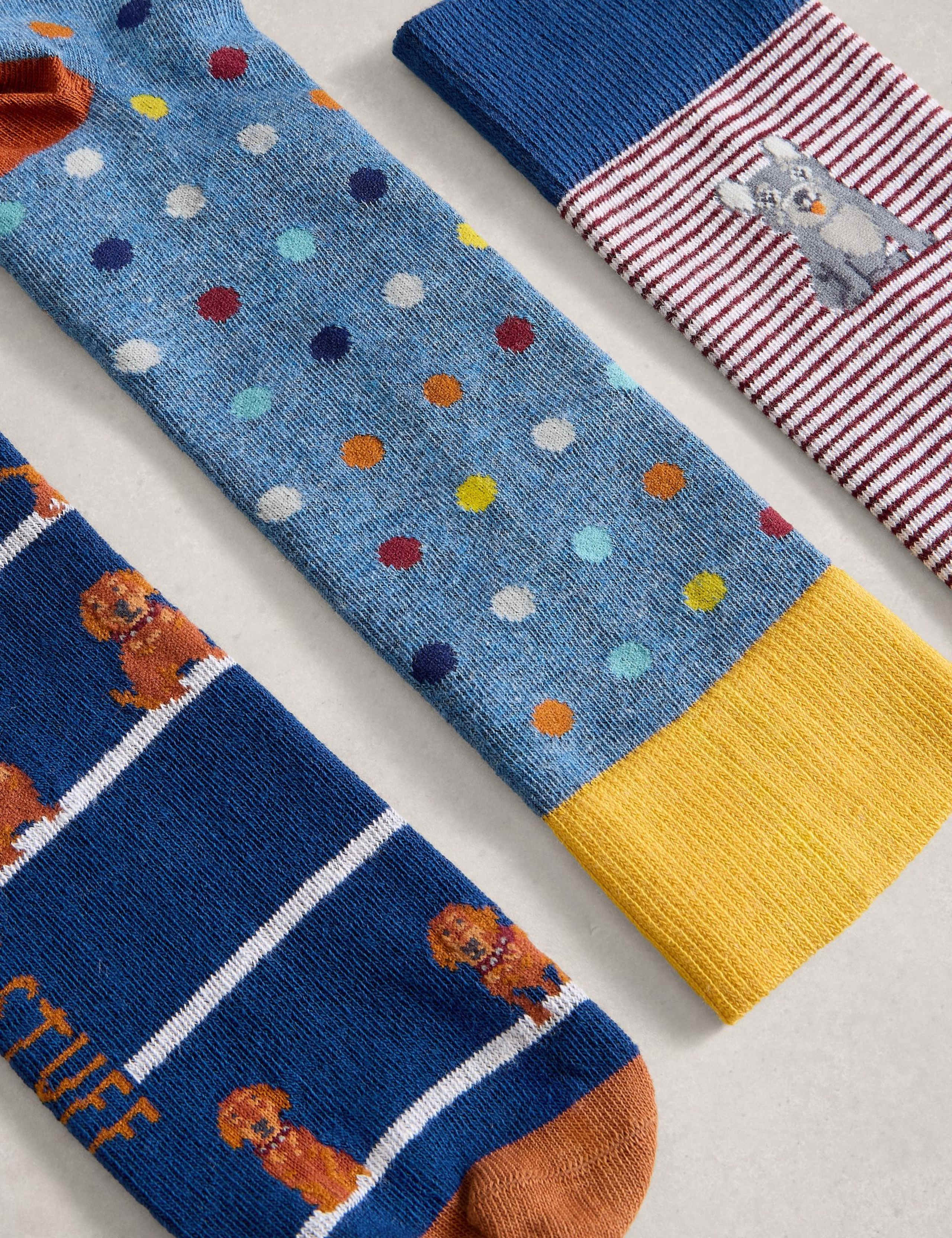 3pk Dog Cotton Rich Socks 2 of 2