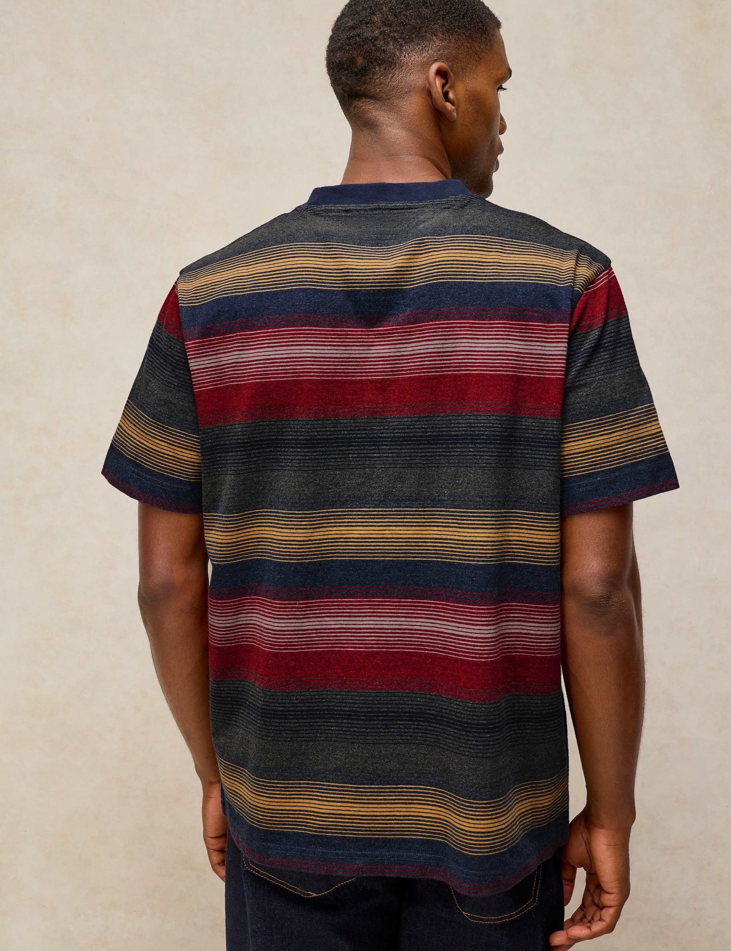 Pure Cotton Crew Neck Striped T-Shirt 4 of 6