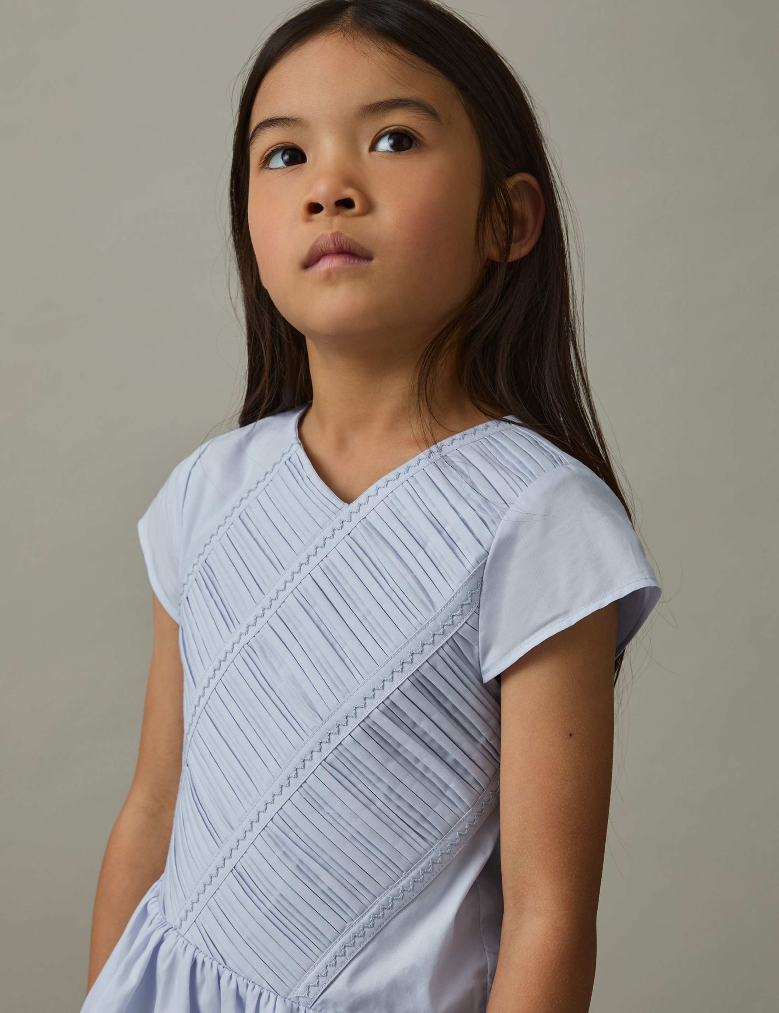 Pure Cotton Shirred Dress (4-14 Yrs) 4 of 5
