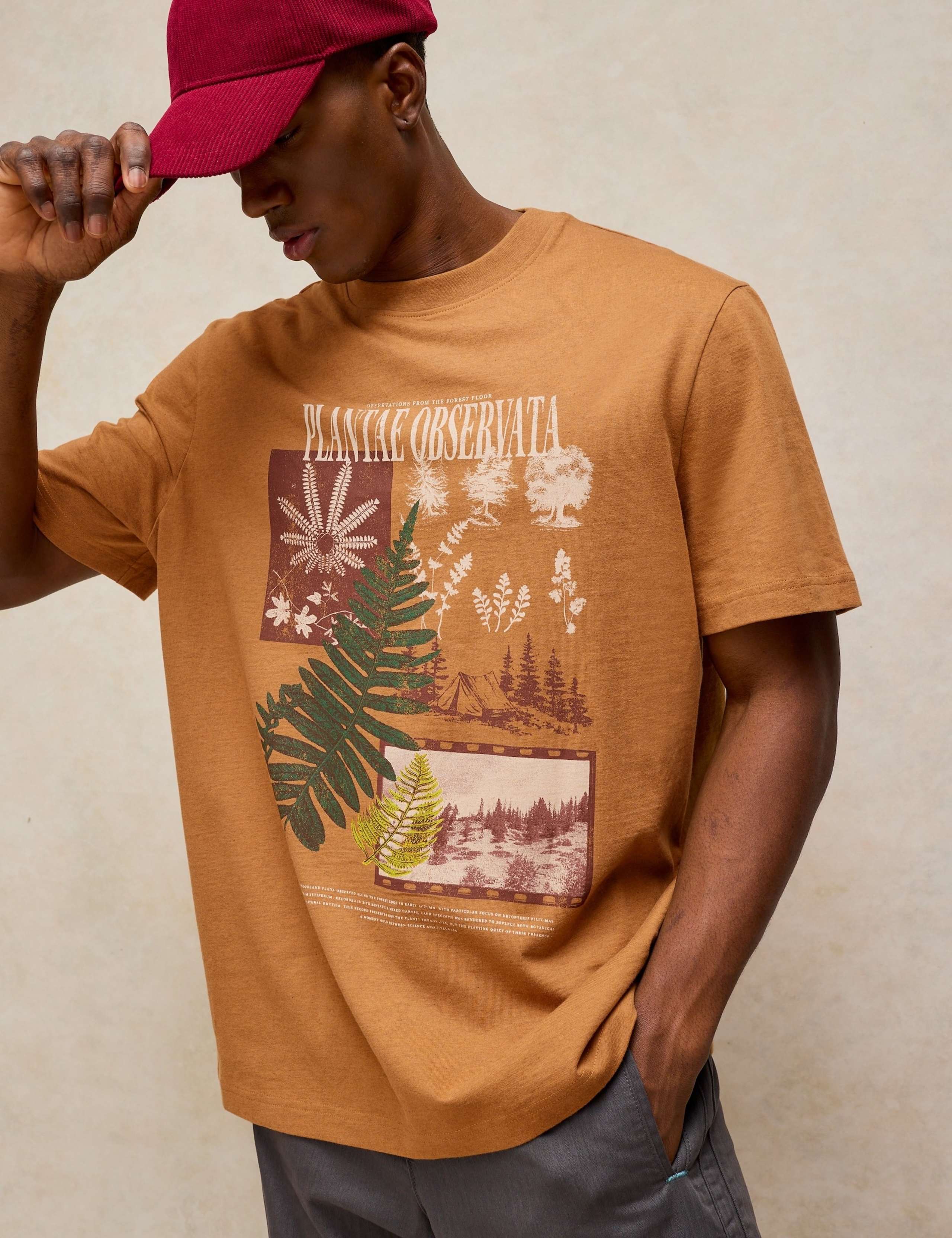 Cotton Rich Crew Neck Graphic T-Shirt 1 of 6