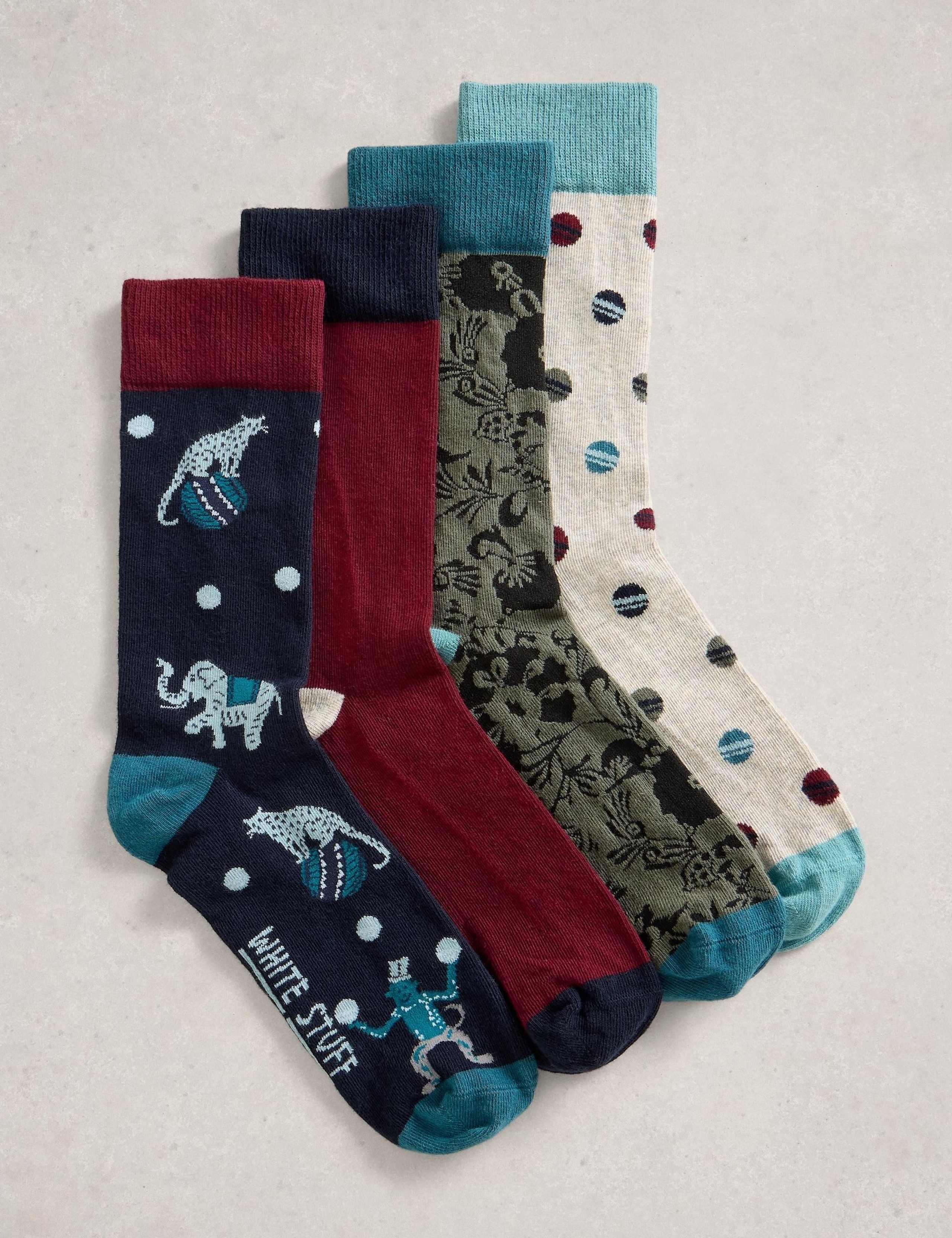 4pk Circus Cotton Rich Socks in a Box 3 of 4