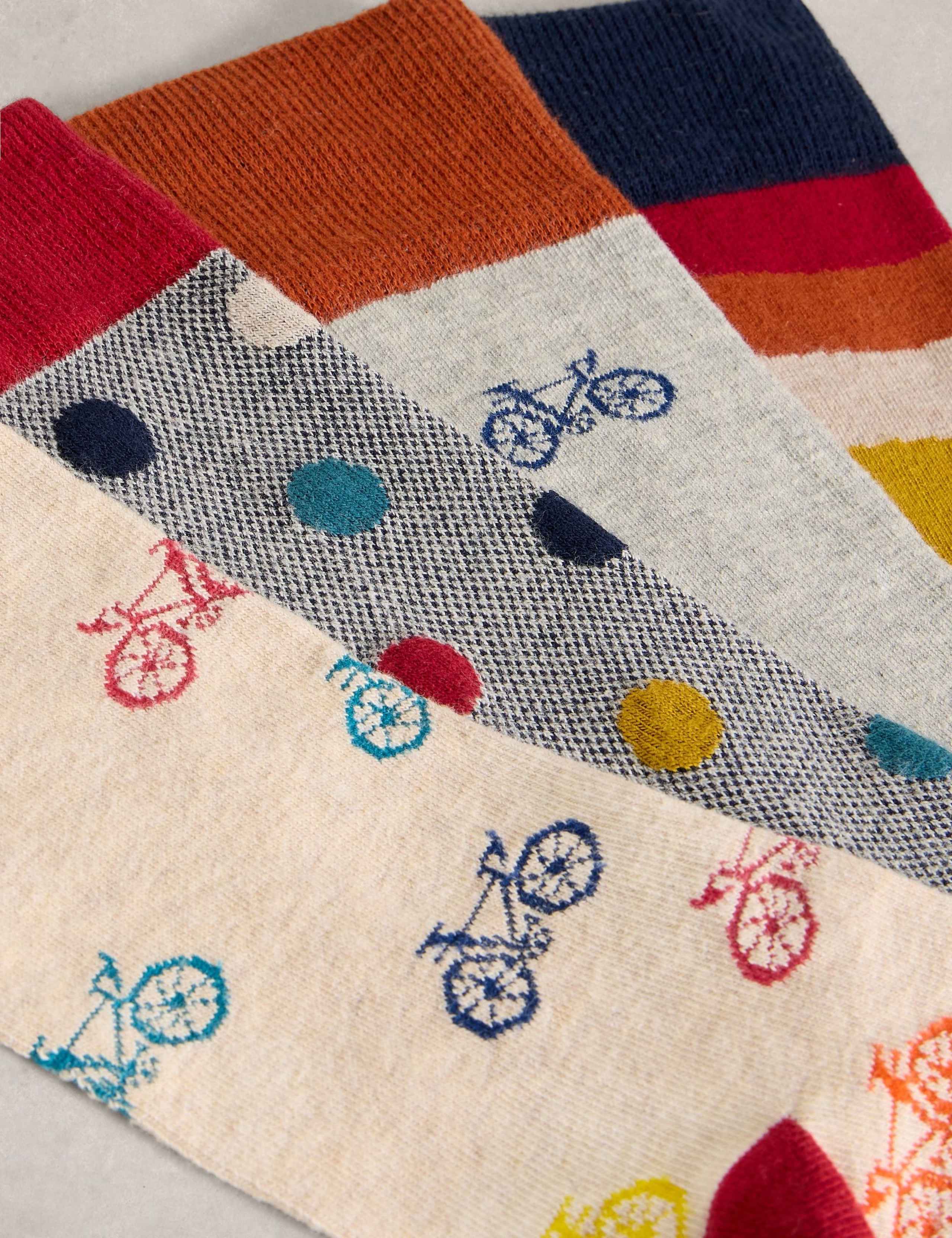 4 Pack Bicycles Cotton Rich Socks 2 of 2