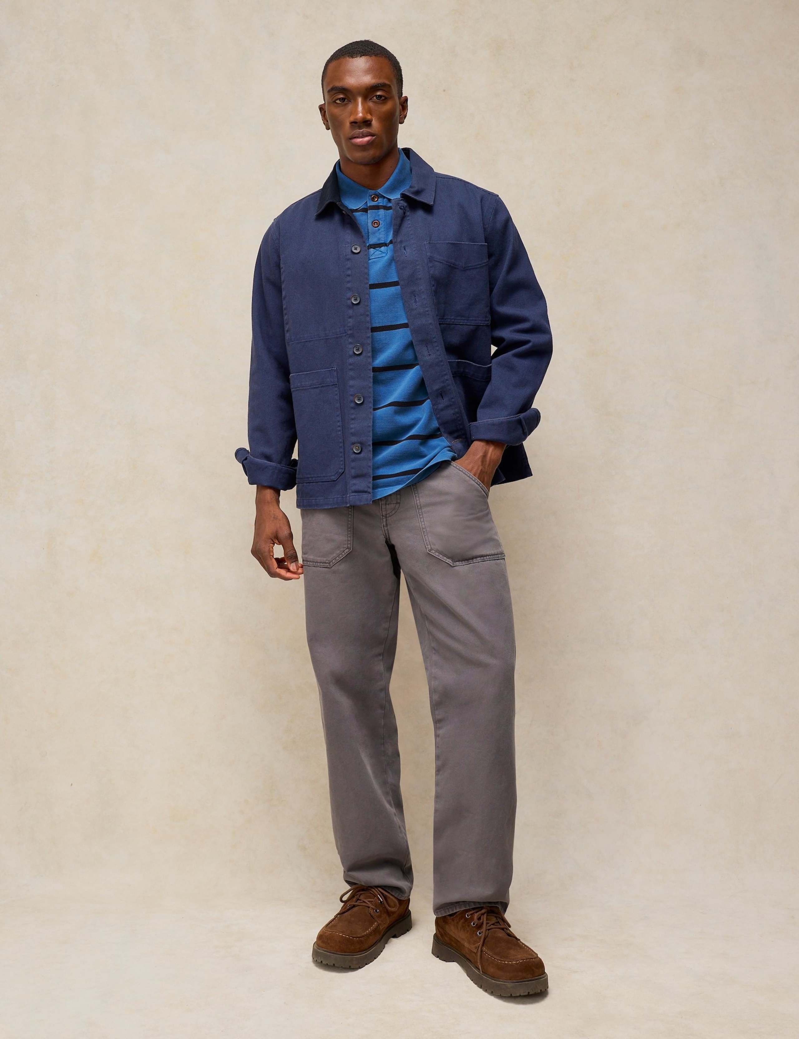Pure Cotton Striped Utility Polo Shirt 3 of 6