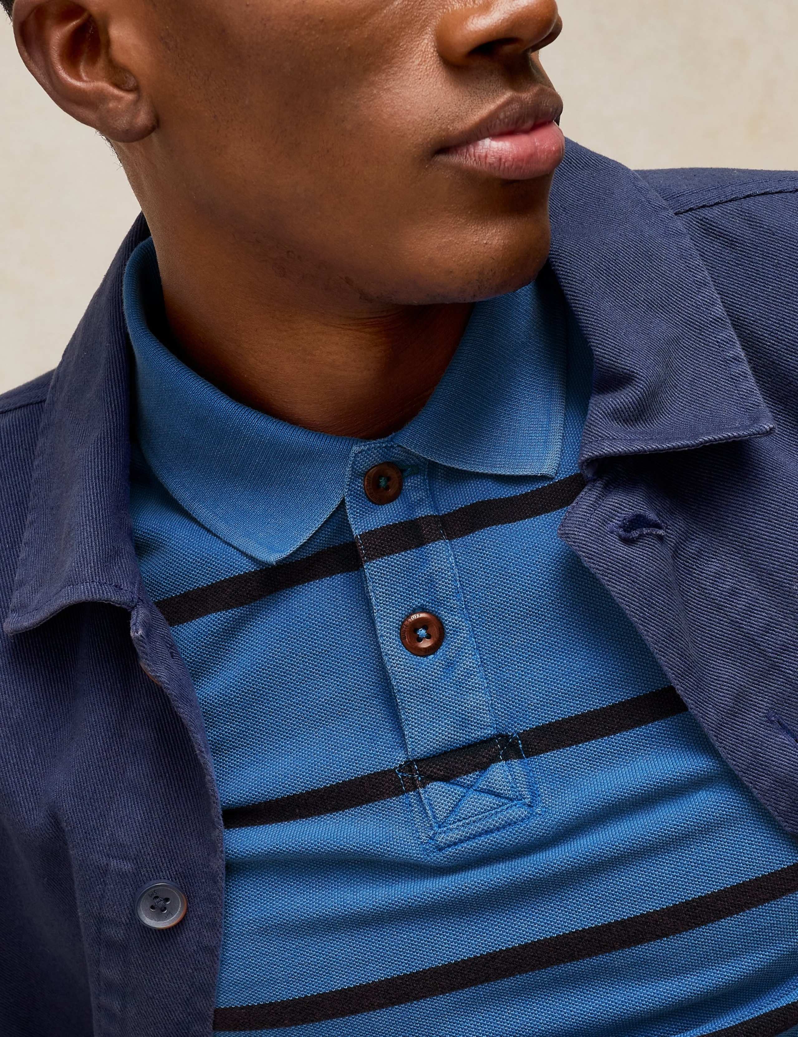 Pure Cotton Striped Utility Polo Shirt 4 of 6