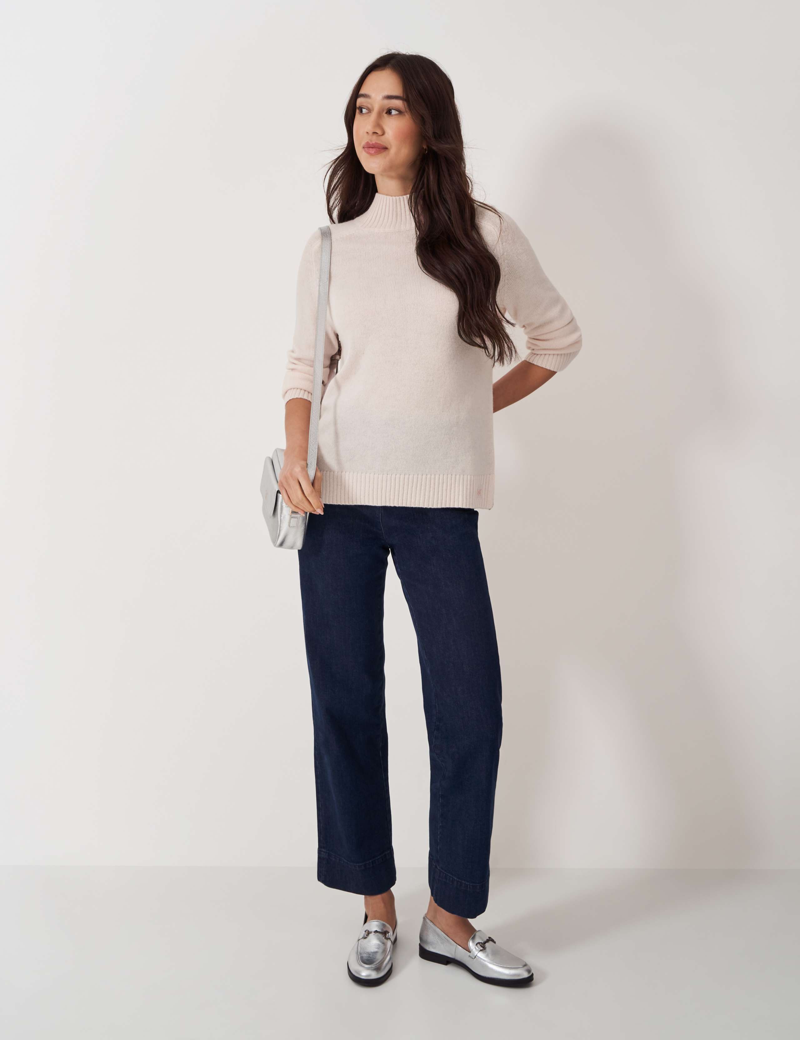 Merino Wool Rich Funnel Neck Jumper 3 of 5