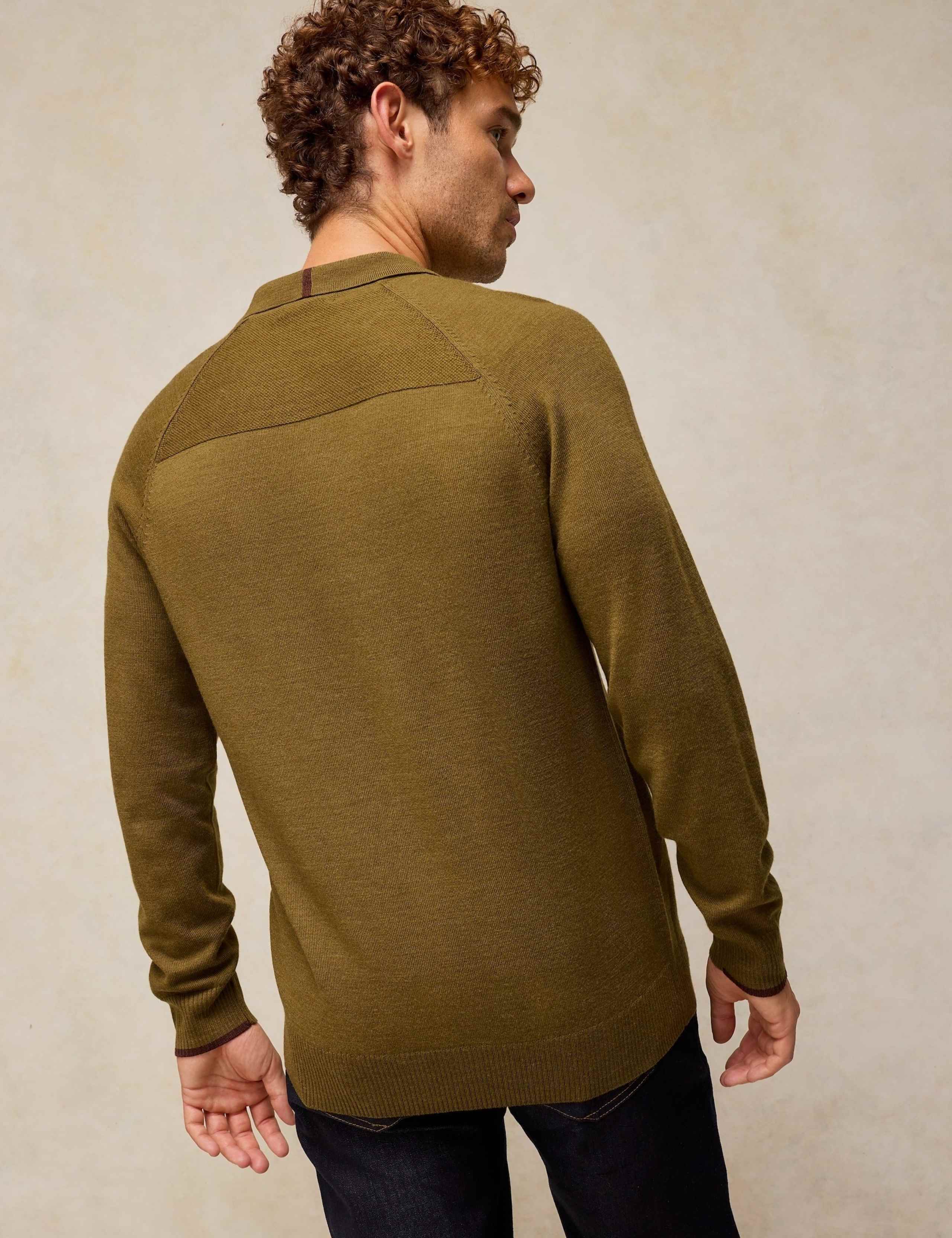 Pure Merino Wool Knitted Polo Shirt 5 of 6