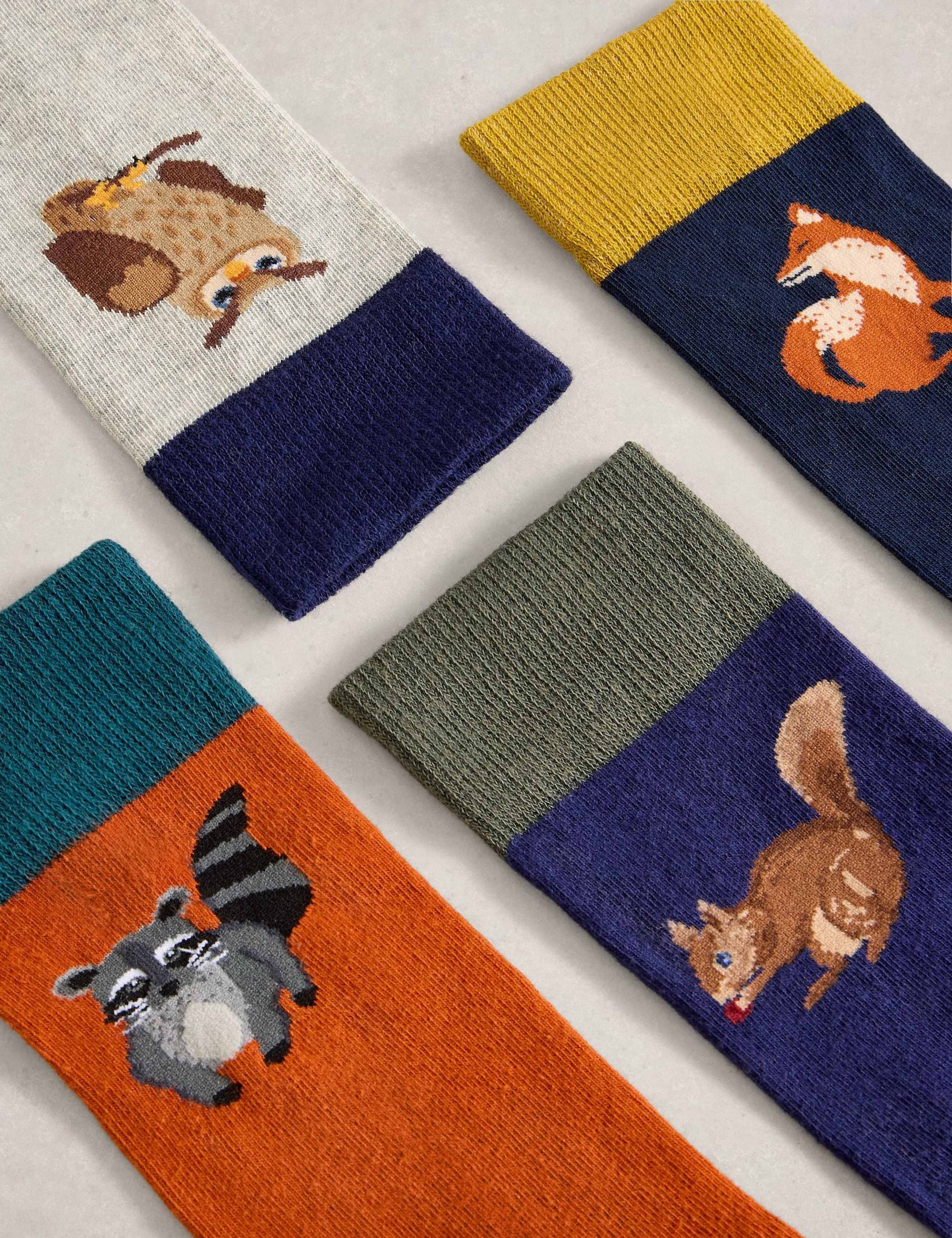 4pk Animals Cotton Rich Socks in Gift Box 3 of 3