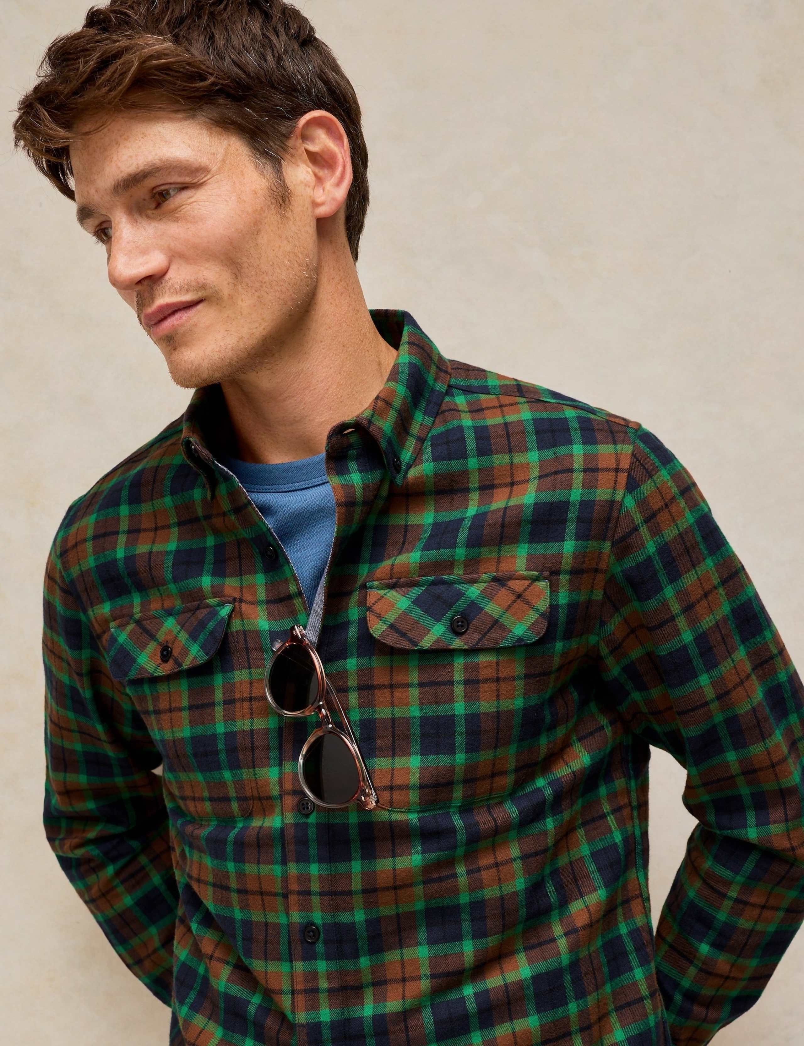 Cotton Checked Classic Collar Shirt 5 of 6