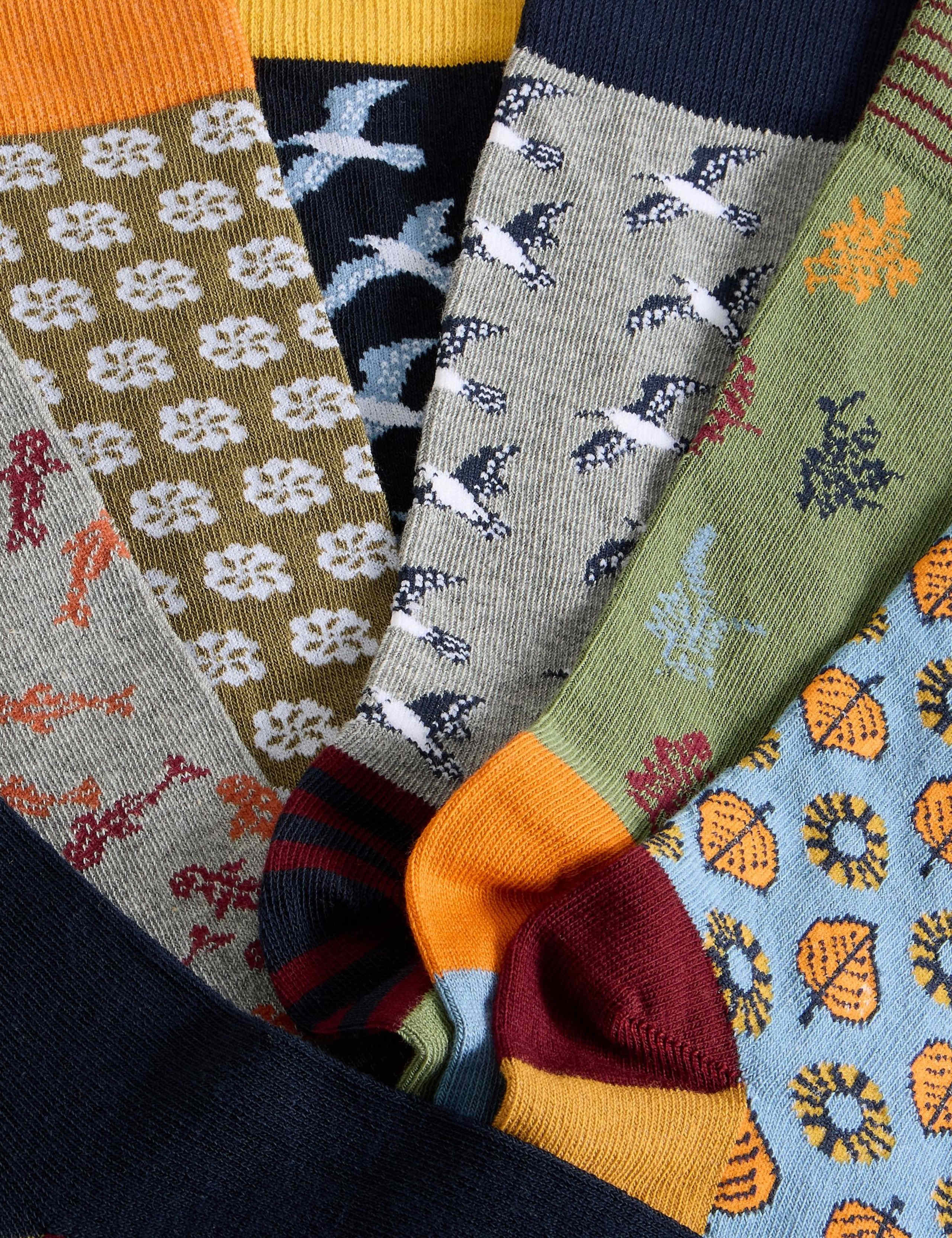 7 Pack Novelty Cotton Rich Socks 2 of 2