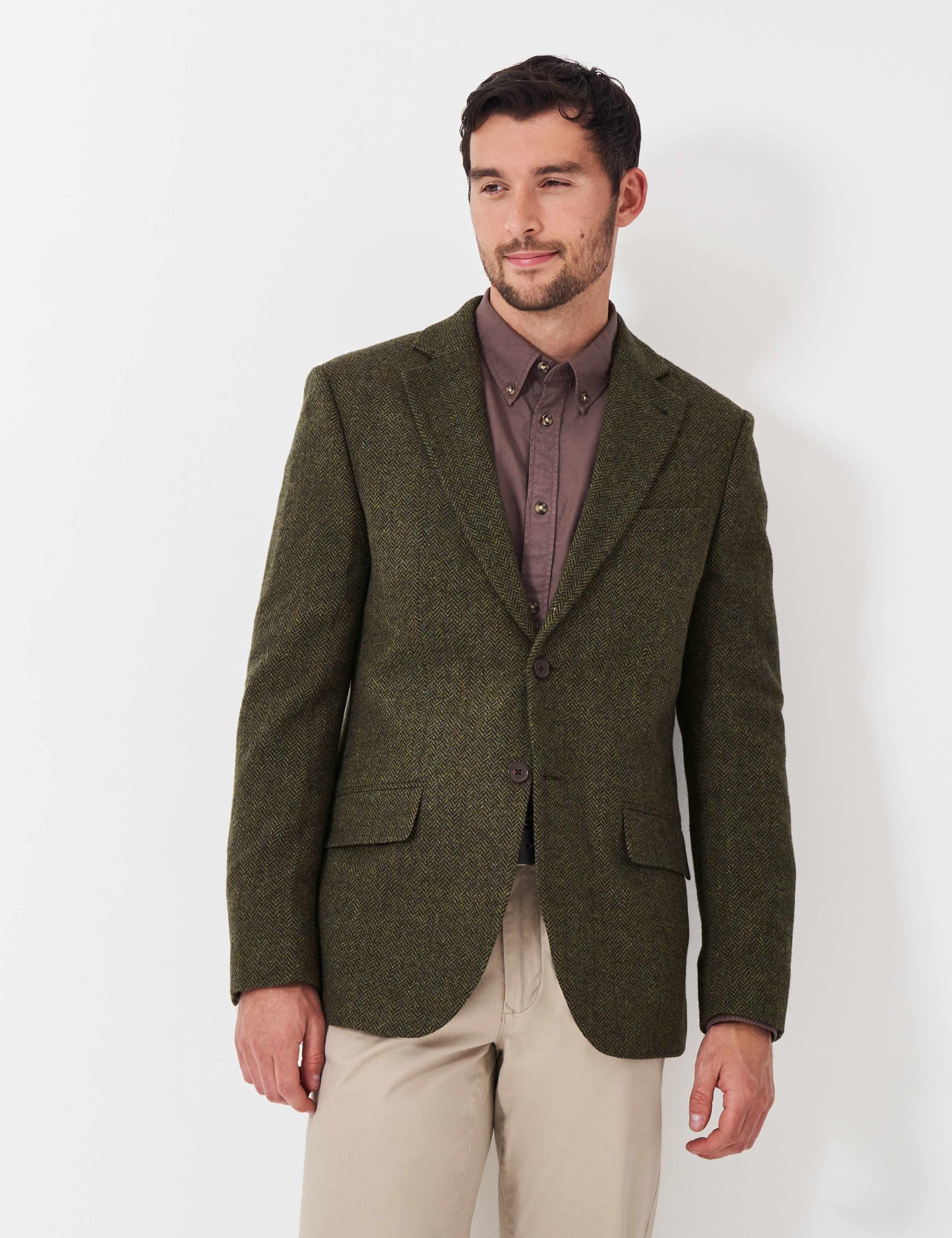 Wool Rich Herringbone Blazer 1 of 4